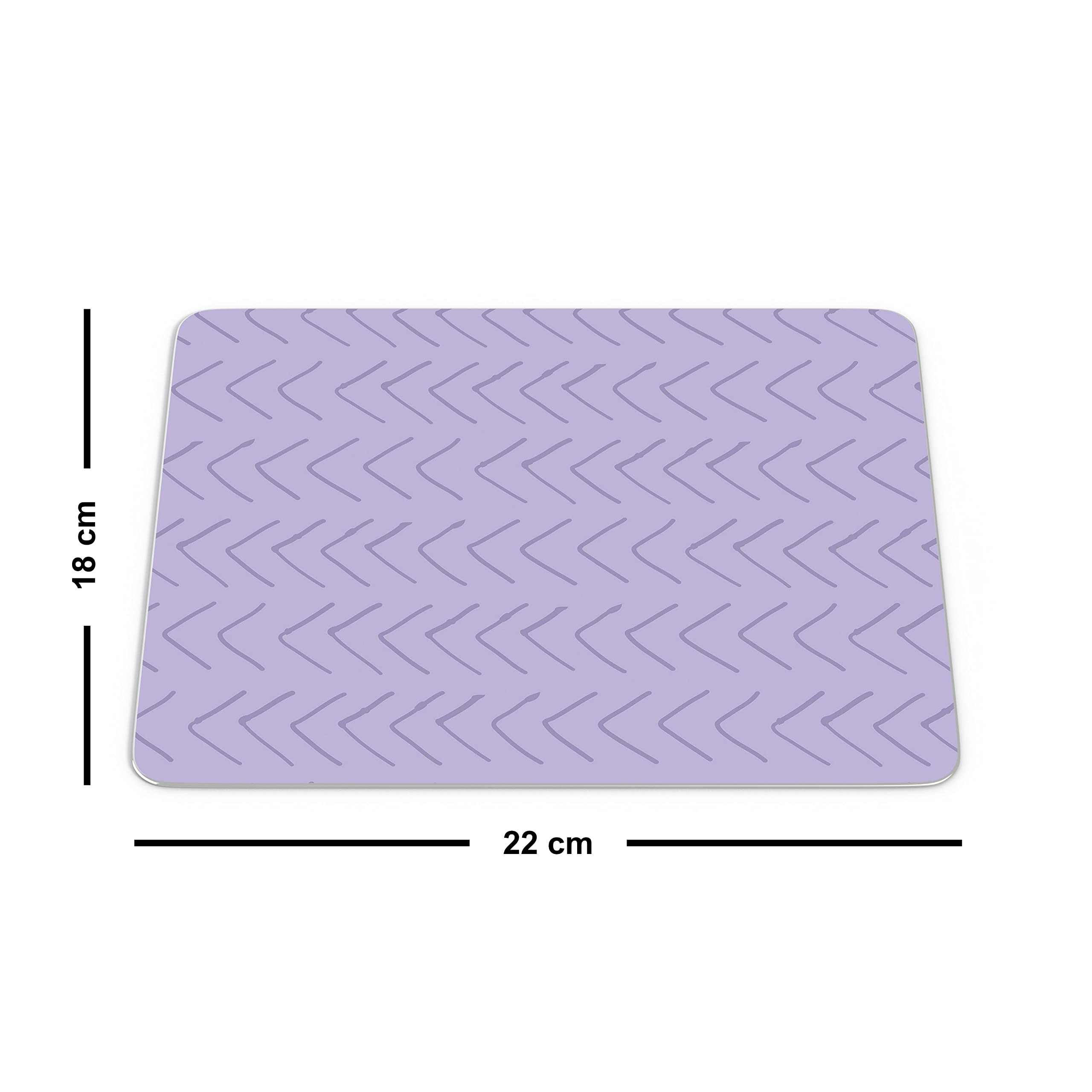 Bonamaison rectangle pop art digital printed mouse pad with non-slip backing, 22x18cm, ideal for office and home use.