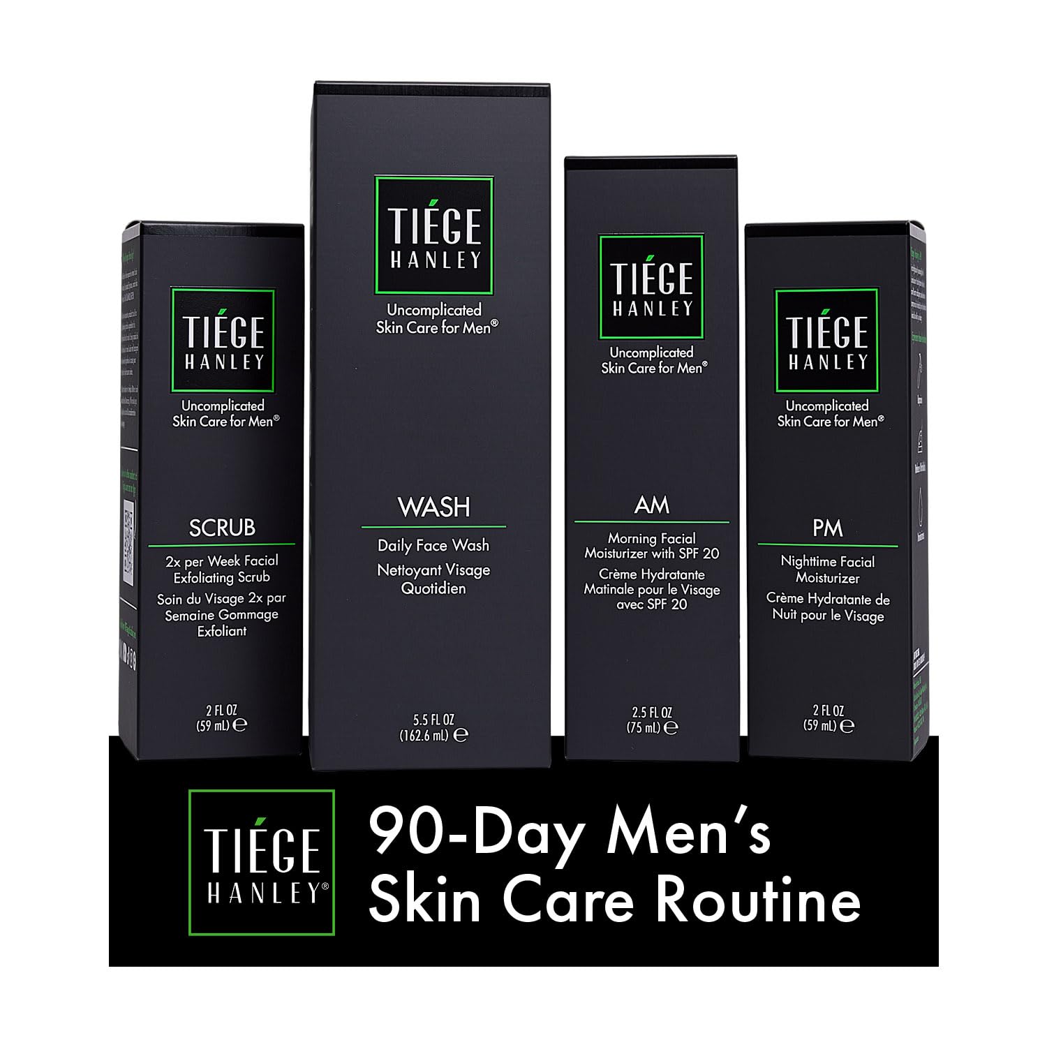 Tiege Hanley Essential Men's Skin Care Set, 30-Day, 4 Piece - Tiege Hanley