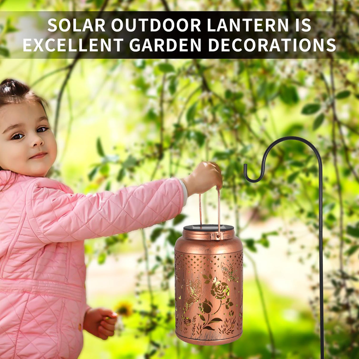 Rose Butterfly Decoration Solar Lanterns Outdoor Waterproof - Tepaken Official Imagery - 7