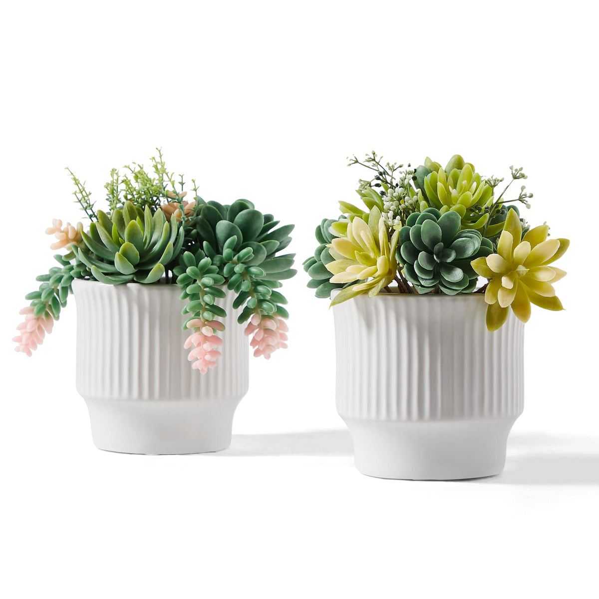 Artificial Succulent in Ceramic Pots 2 Packs Fake Plants - ASTRIDIA Official Imagery - 7