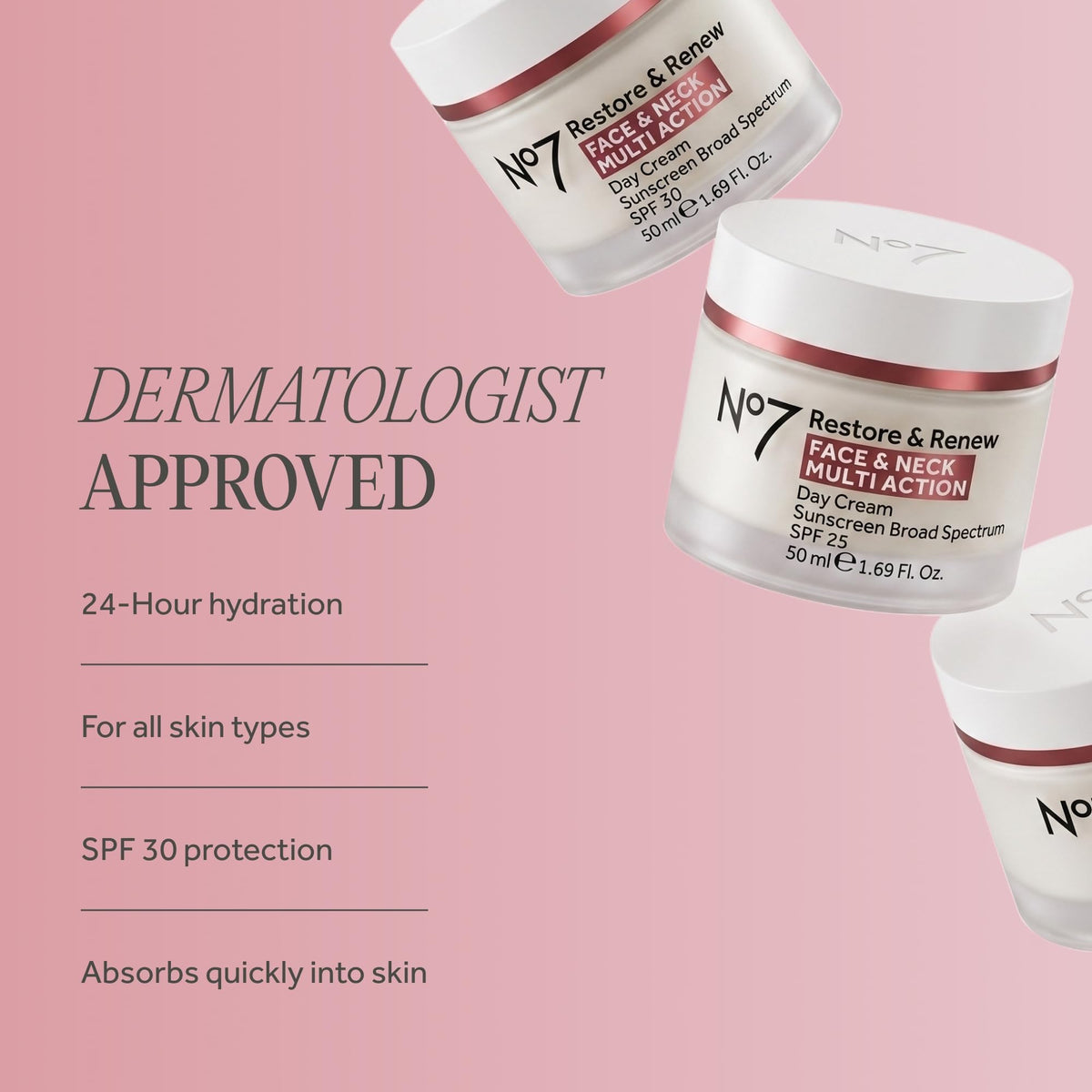No7 Restore Renew Multi Action Face Neck Cream - No7 Official Imagery - 8