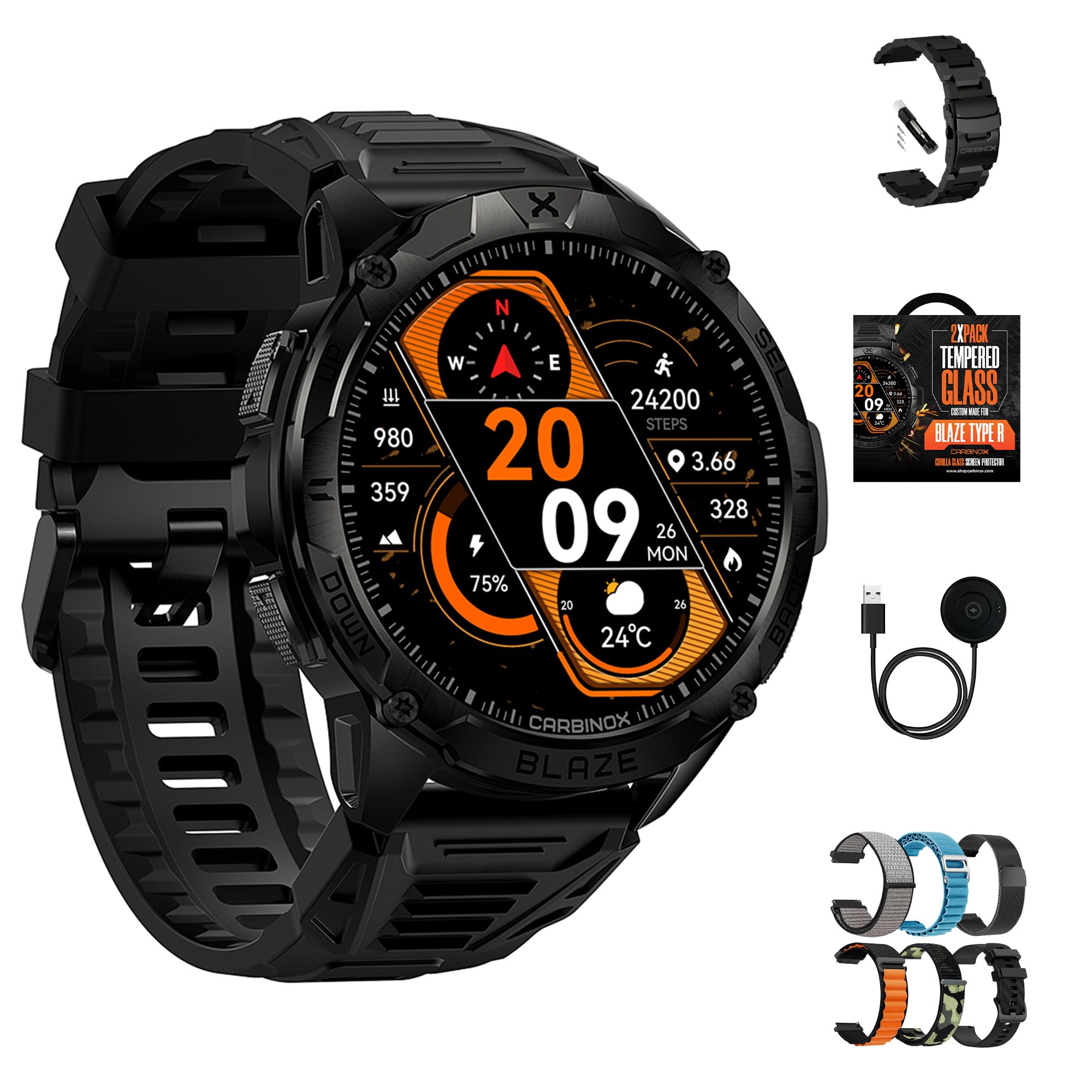CARBINOX Blaze Smart Watch with GPS  , Fitness Tracker Waterproof IP69 - View 10
