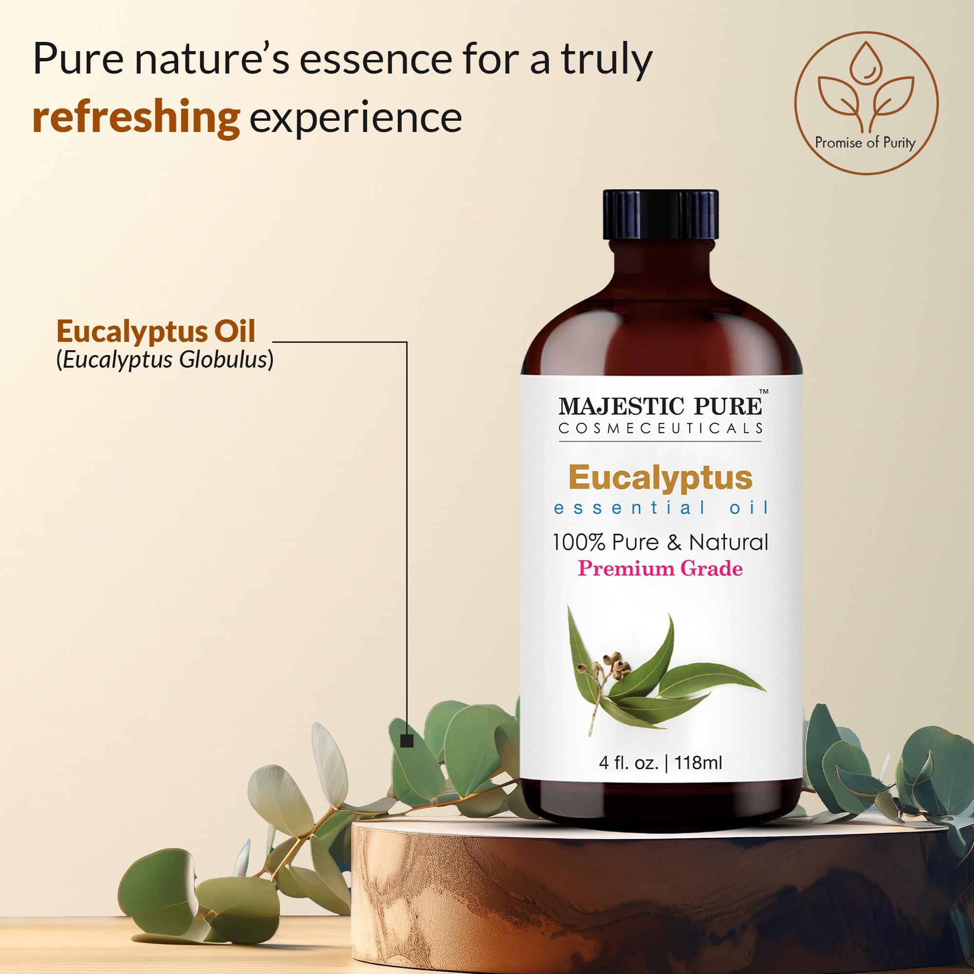 Majestic Pure Eucalyptus Essential Oil – 4 fl oz
