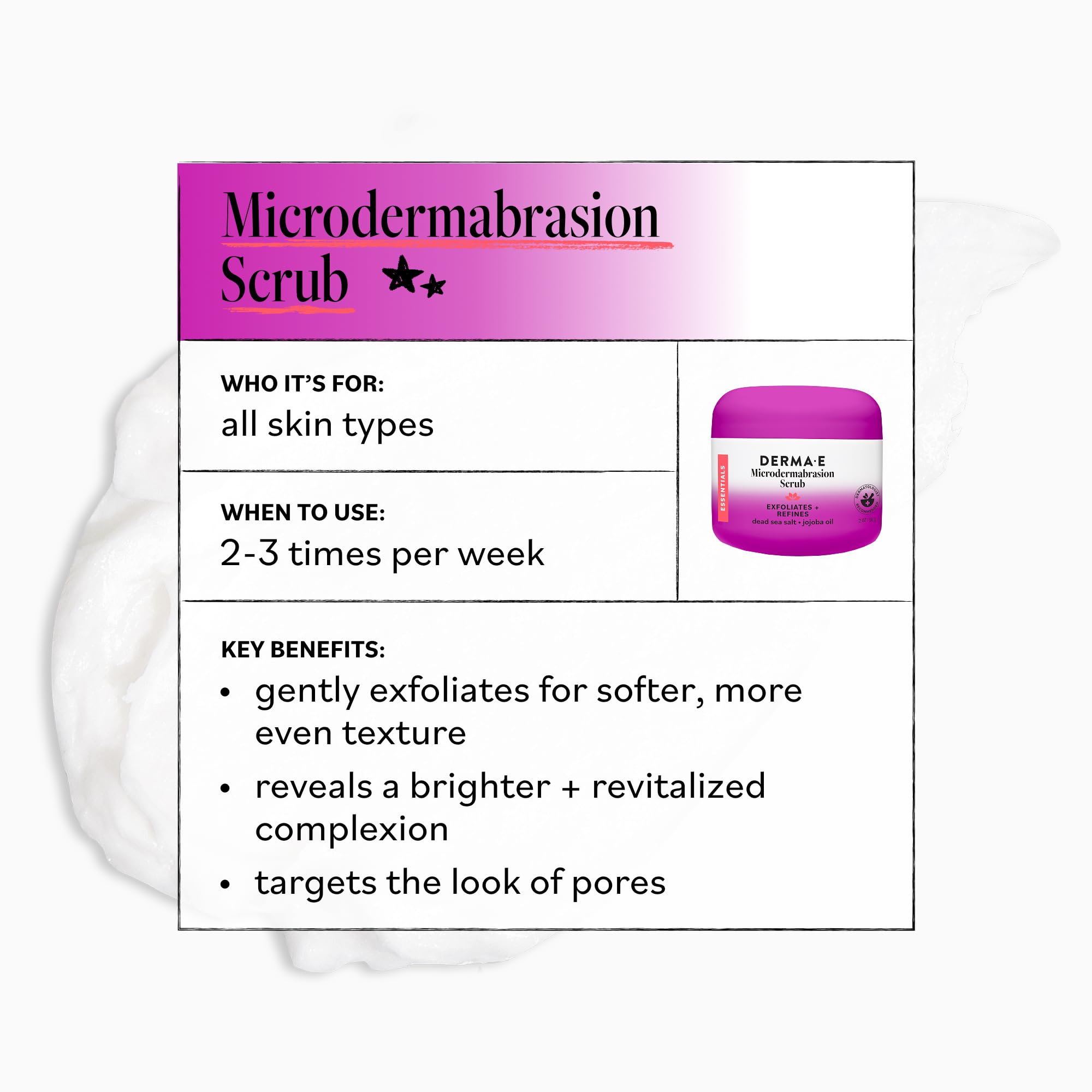 DERMA E Microdermabrasion Exfoliating Face Scrub, Revitalizes & Renews - Derma E Official Product View 5