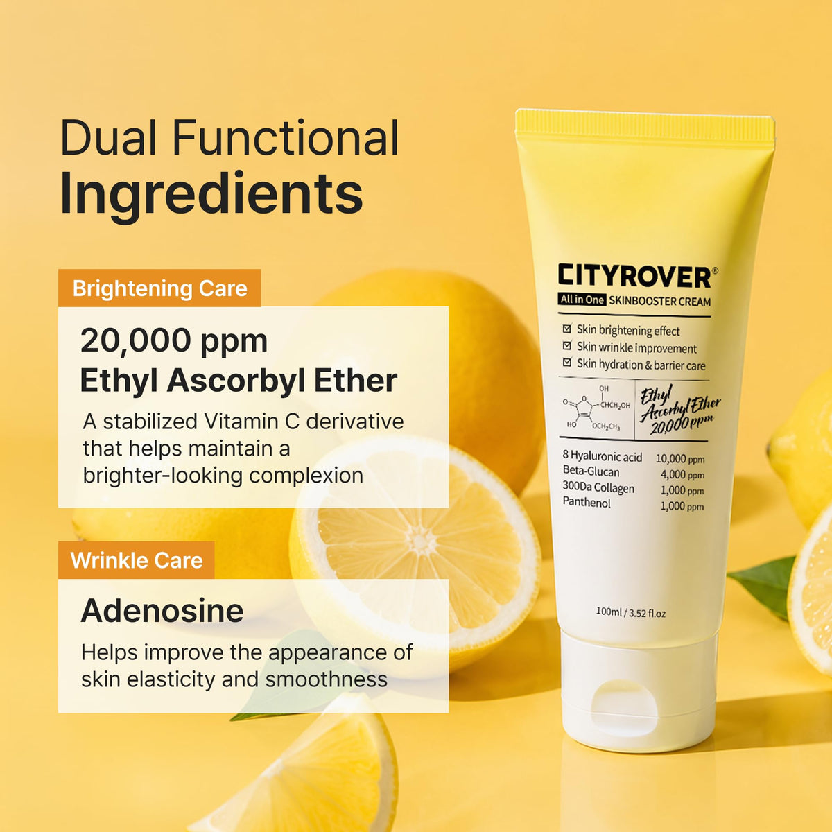 CITYROVER Skin Booster Cream with Vitamin C 8 Hyaluronic - bonkorea Official Imagery - 4