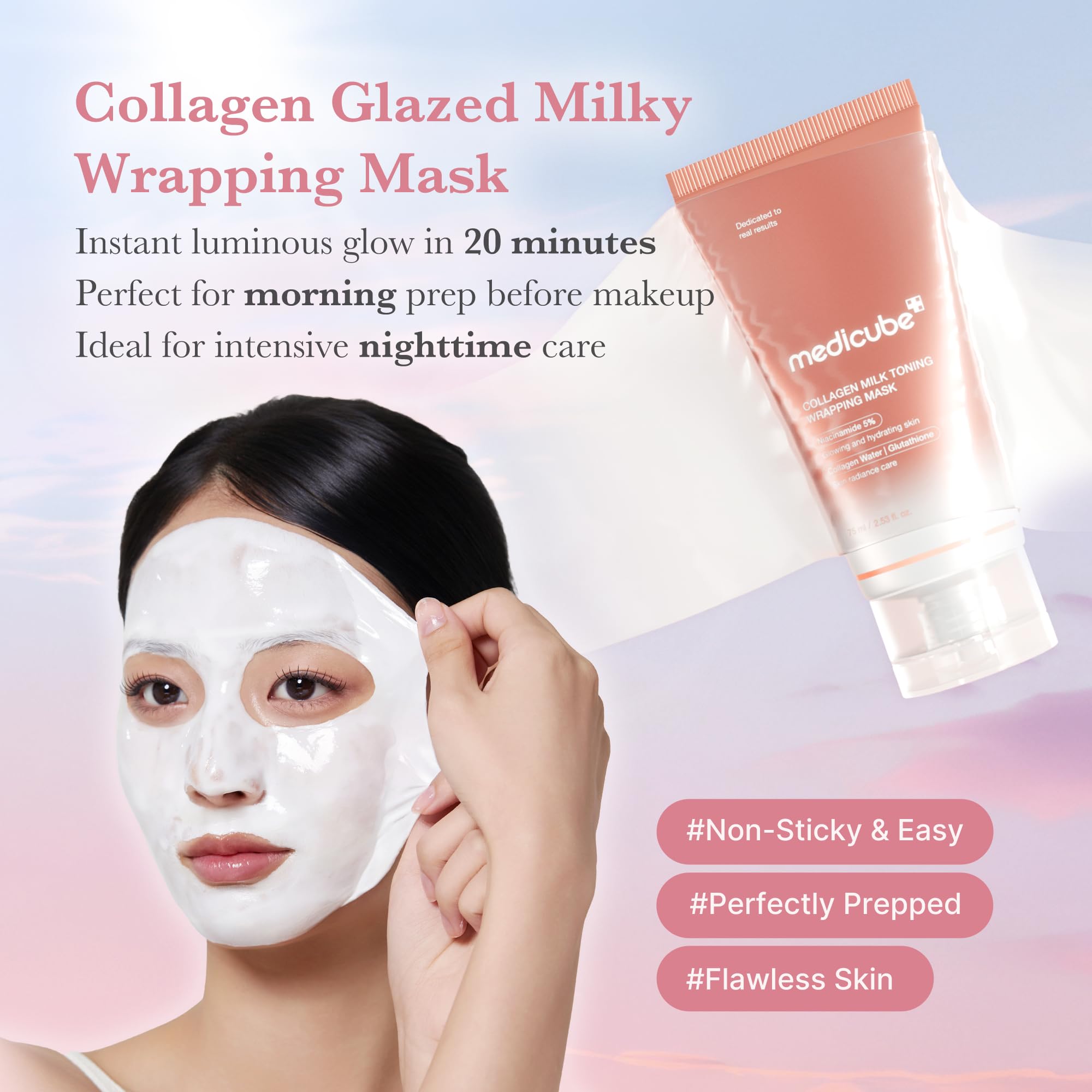 medicube Wrapping Mask Collagen Glazed Milky Glow - medicube