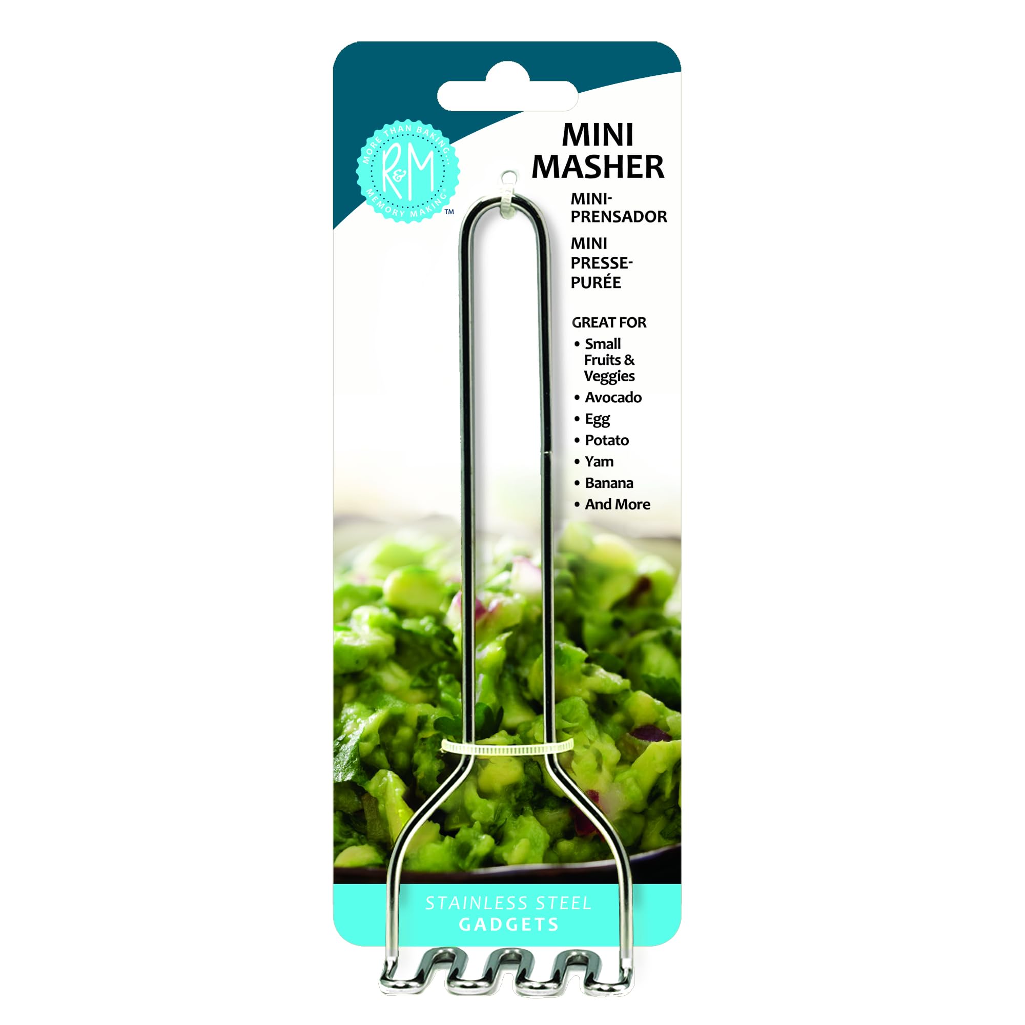 R&M Mini Potato Masher, Mini Egg Masher, Avocado Masher, Stainless Ste - View 1