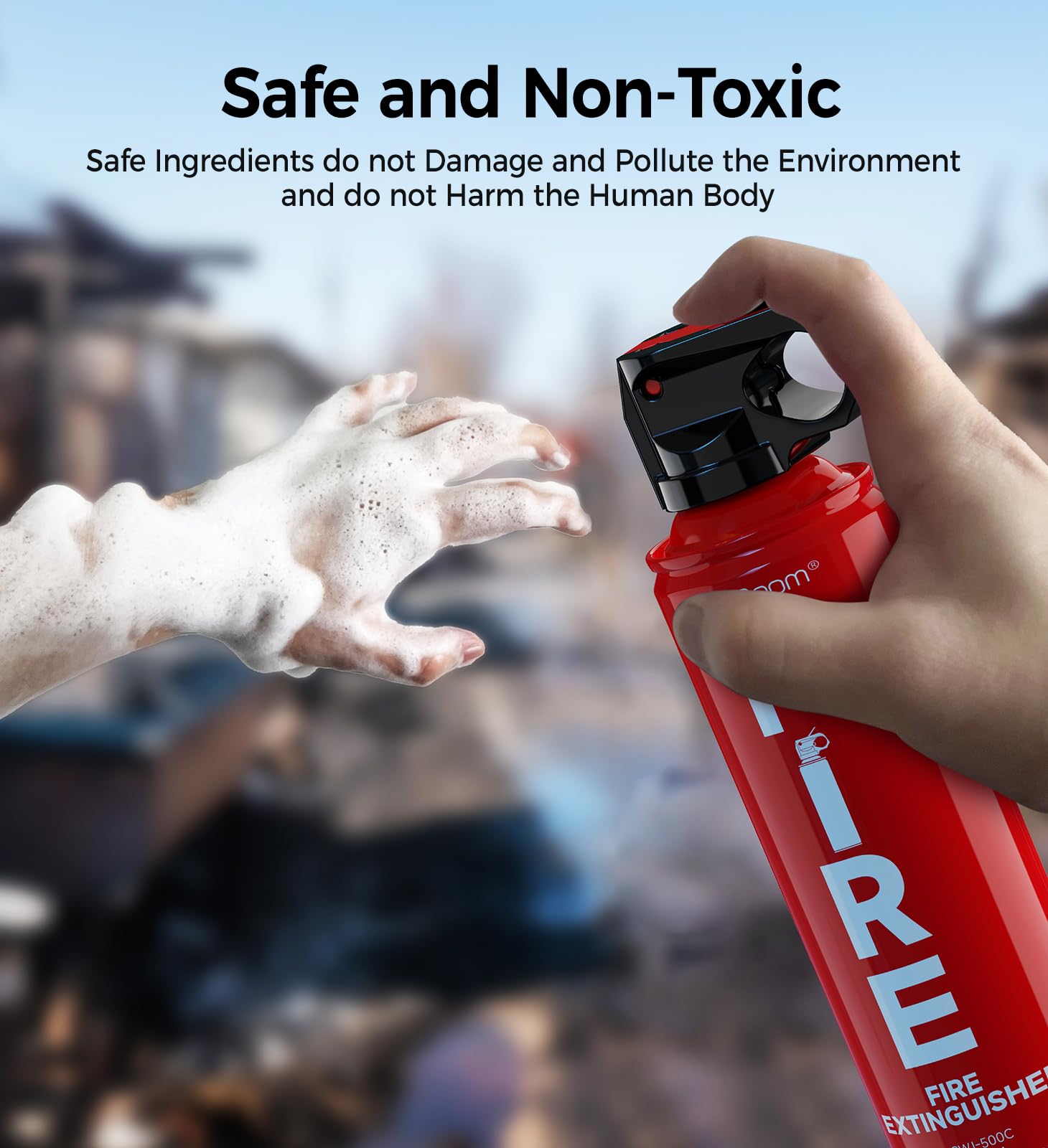 AmzBoom 2-Pack Fire Extinguisher for Home, Kitchen, Car, and Gril - AmzBoom Official Product View 7