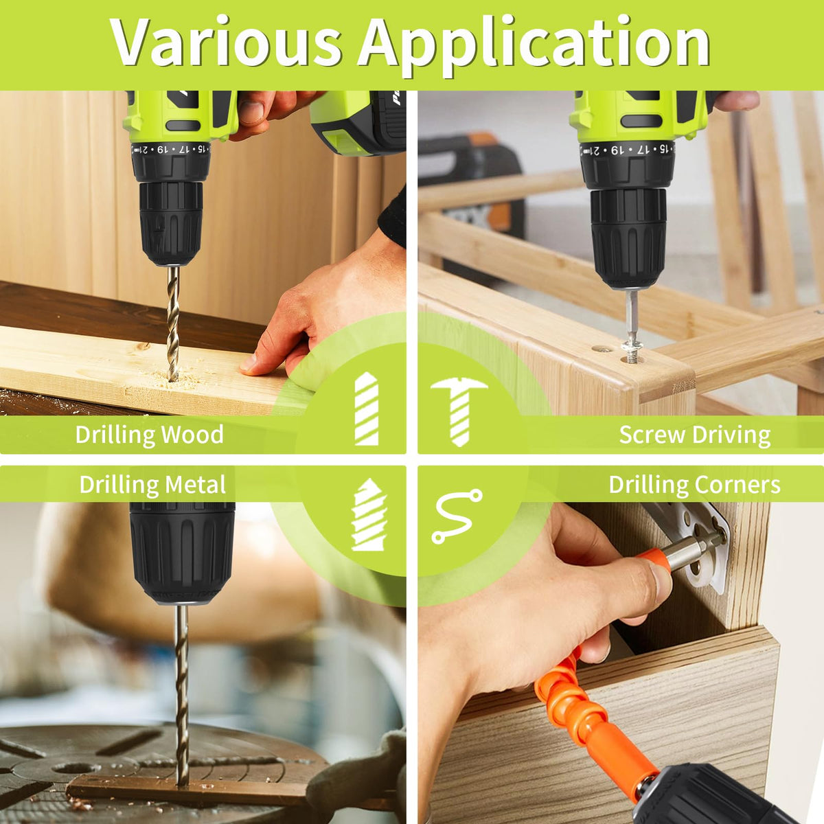 PULITUO S 20V Cordless Drill Driver Electric Screwdriver - PULITUO Official Imagery - 8