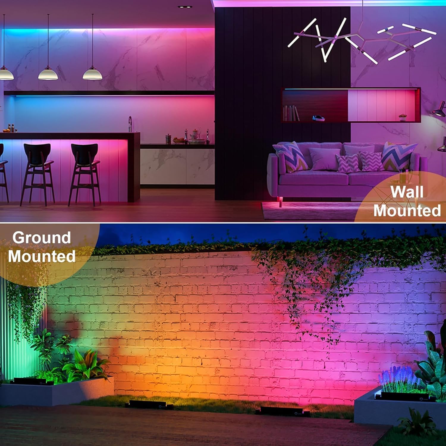 Indmird 50W 2.4G Remote Control RGB Wall Washer Light, 3000K Warm - Indmird Official Product View 5