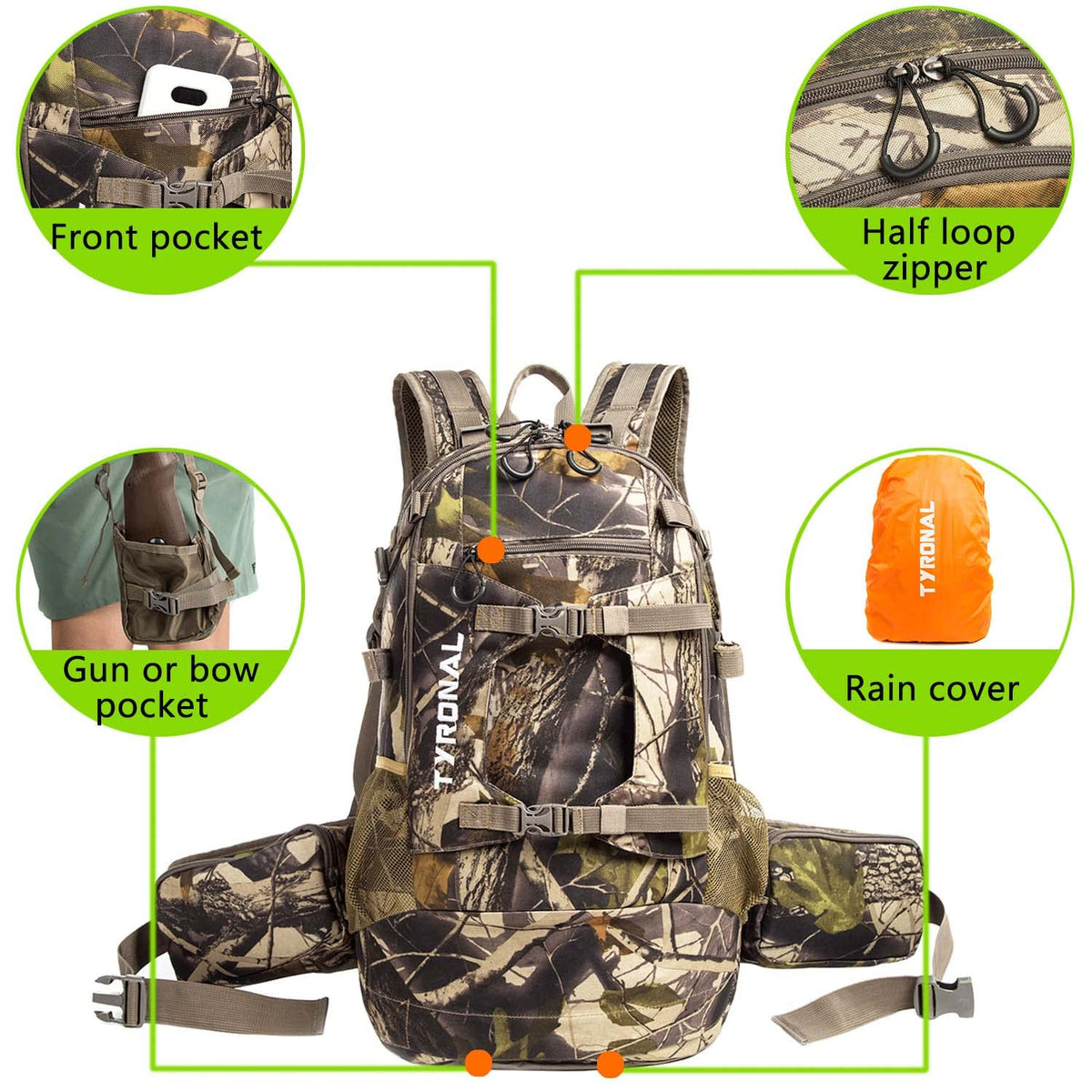 Hunting Backpack Durable Hunting Packs for Men - TYRONAL Official Imagery - 5