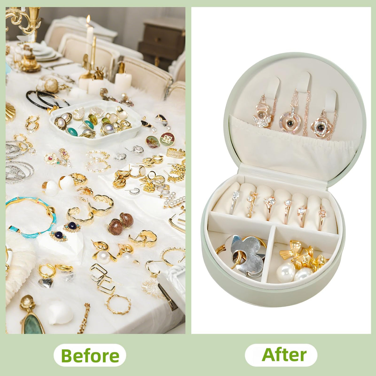 12Pcs Portable Travel Jewelry Case for Women - TIMEFASHION Official Imagery - 5