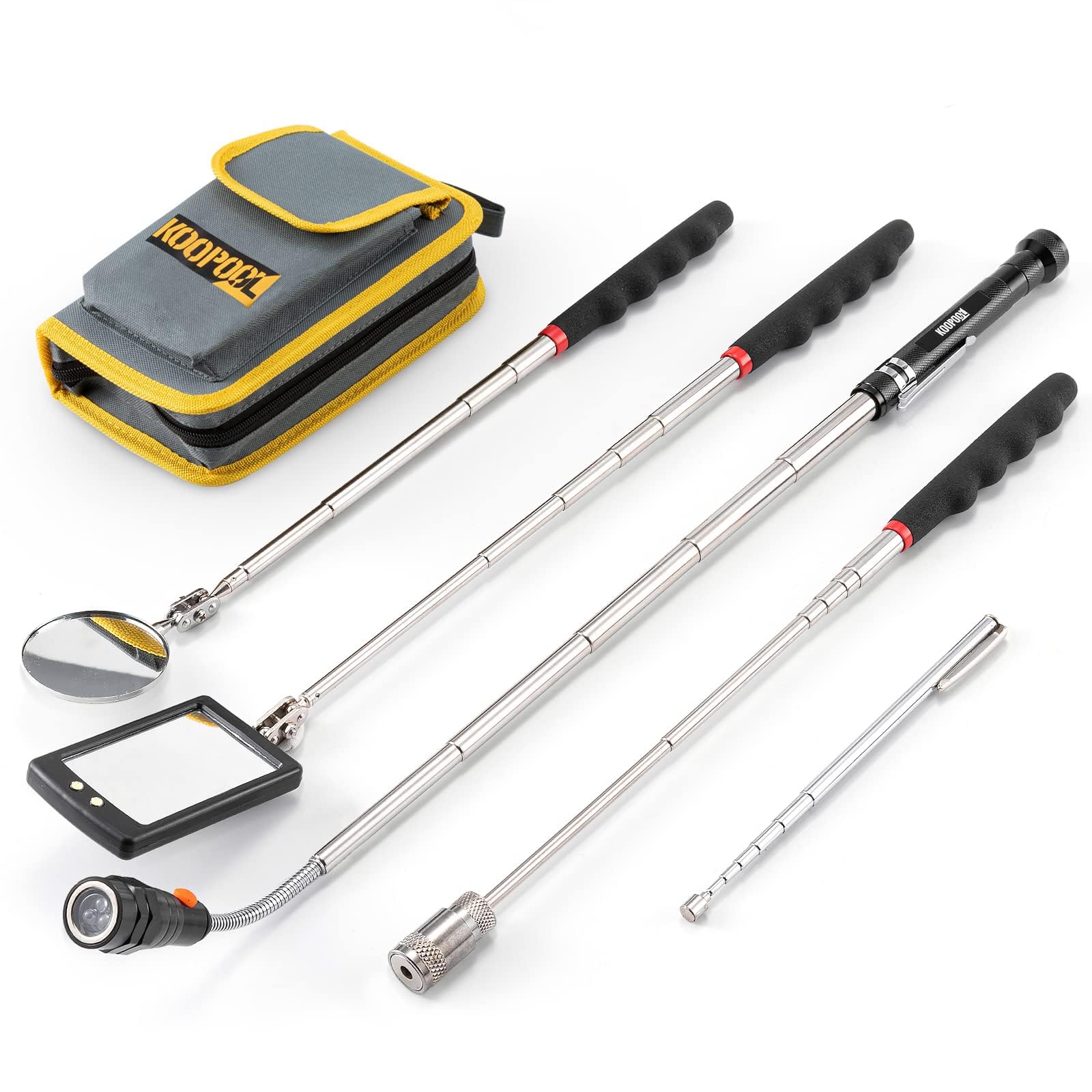 KOOPOOL Telescoping Magnetic Pickup Tool Set, Inspection Mirror Telesc - View 2