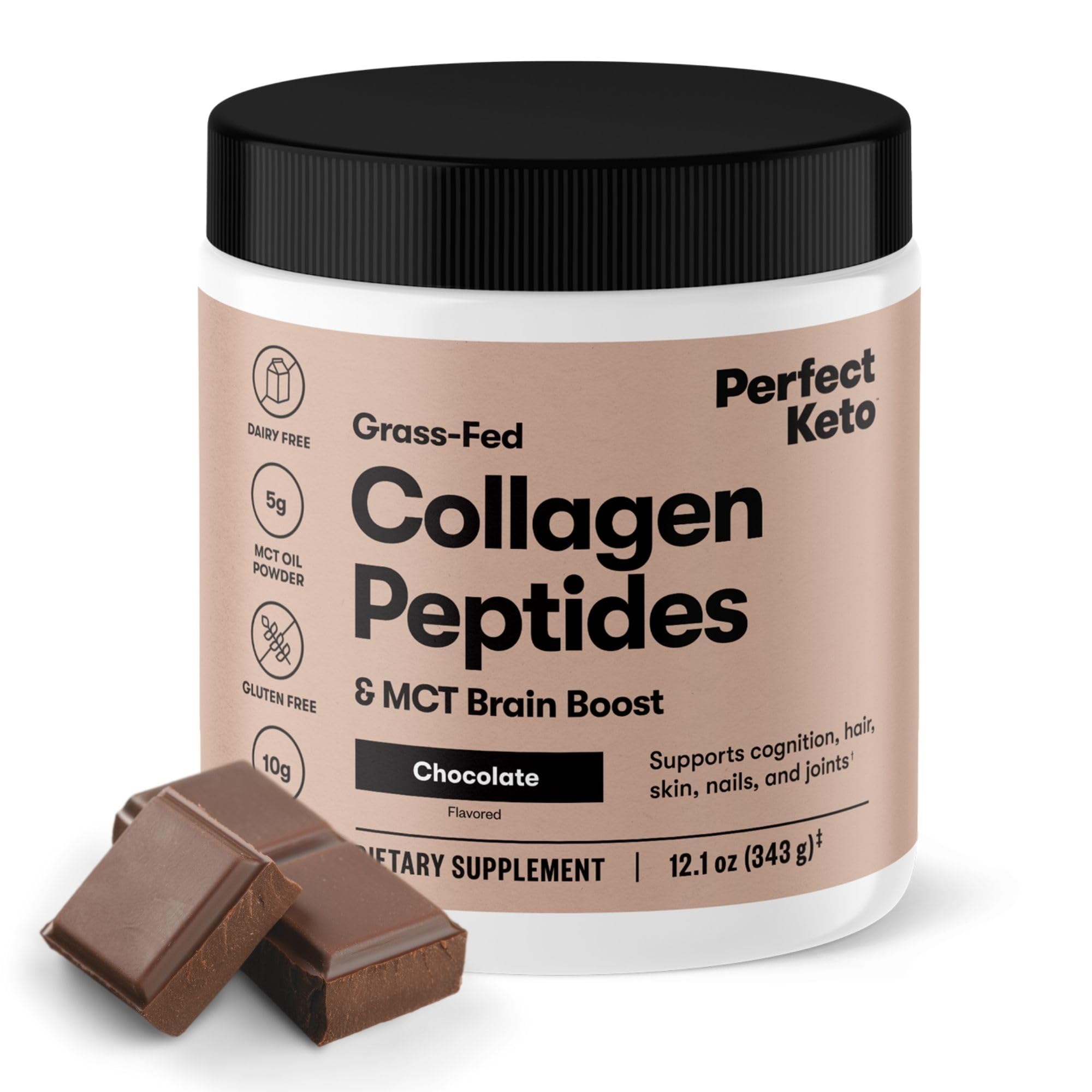 Perfect Keto Collagen Peptides Protein Powder Chocolate - Perfect Keto Official Imagery - 1