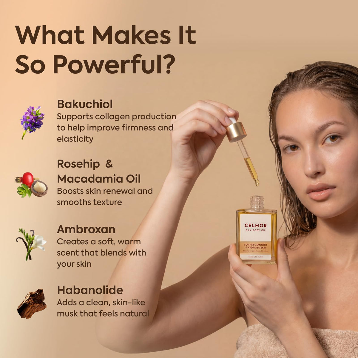 CELMOR Silk Body Oil for Women - CELMOR Official Imagery - 4