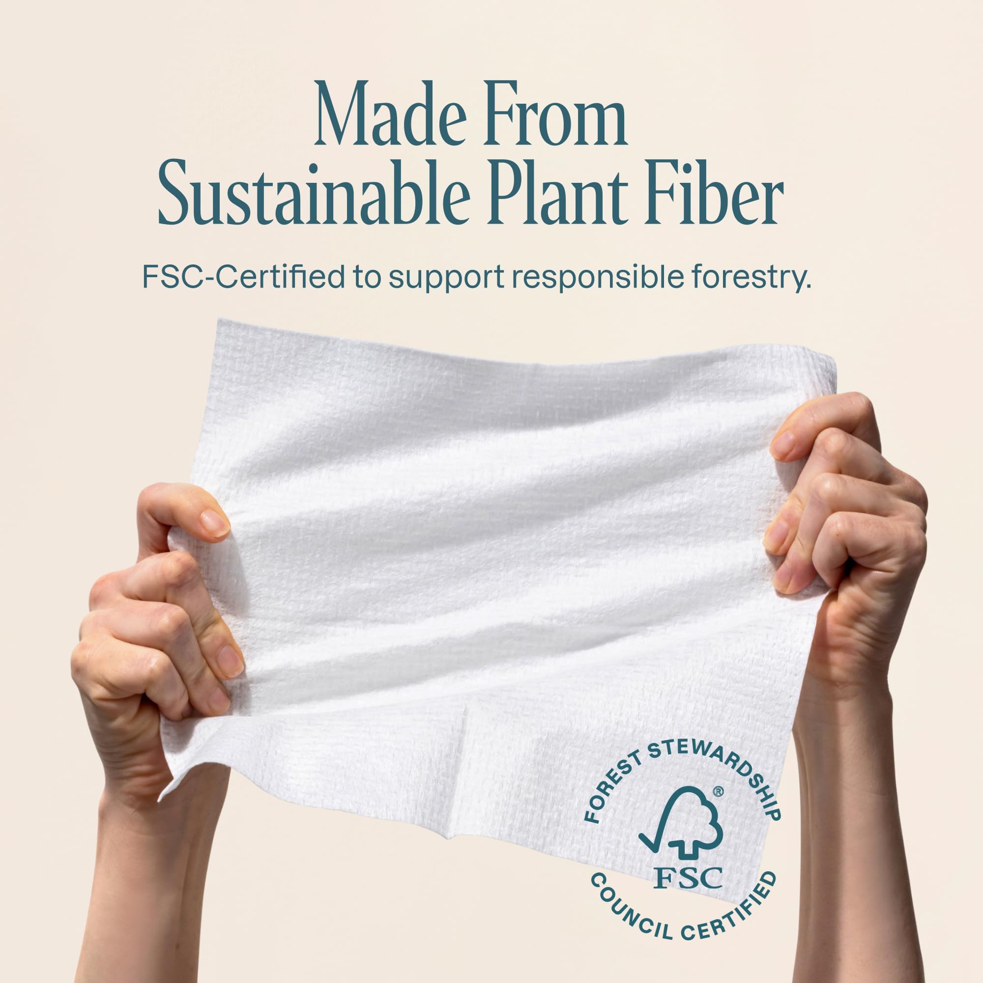 Cliganic Face Towels XL, Disposable Makeup Remover, Soft Dry Wipes, 50 ct - Cliganic Official Product View 4