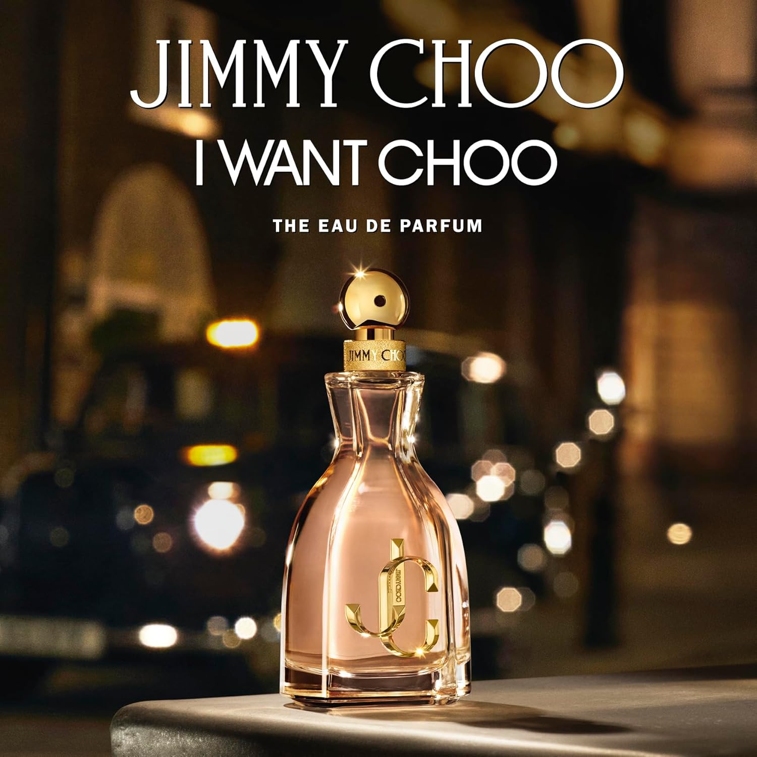 Jimmy Choo I Want Choo women’s floral gourmand perfume bottle with elegant pink packaging and floral design.