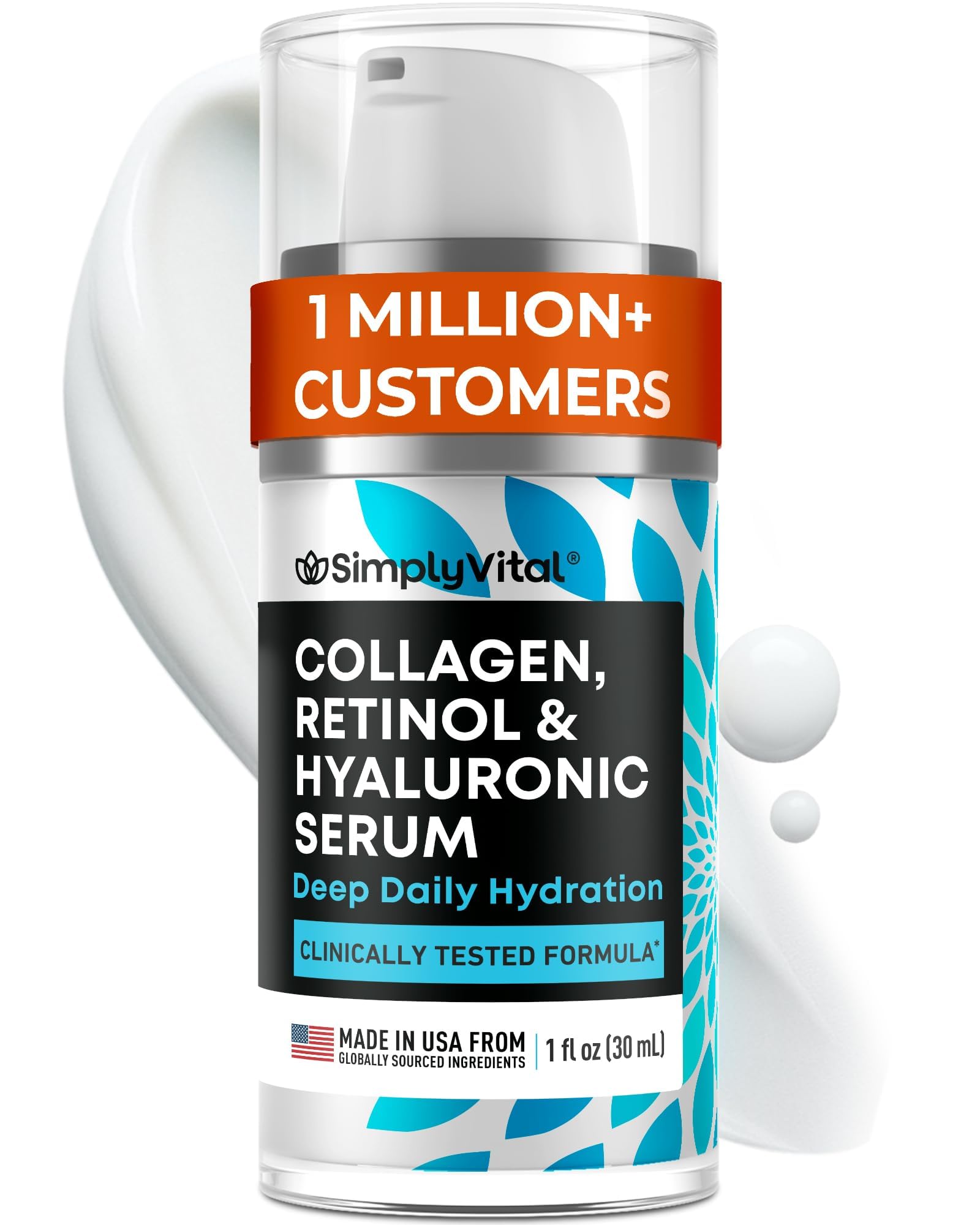 SimplyVital Retinol Collagen Face Serum - Anti Aging Moisturizer & 1 fl oz - SimplyVital Official Product View 2