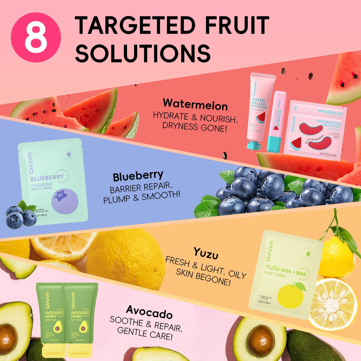 Fruit Skincare Birthday Gift Set for Teenage Girls Women 20 - QUIYUM Official Imagery - 3
