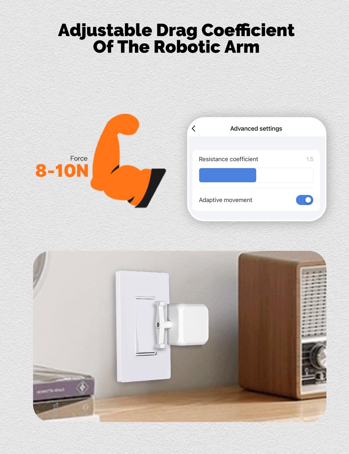 MOES Rock Switch Fingerbot Gen 3 Smart Button Pusher Timer - MOES Official Imagery - 4