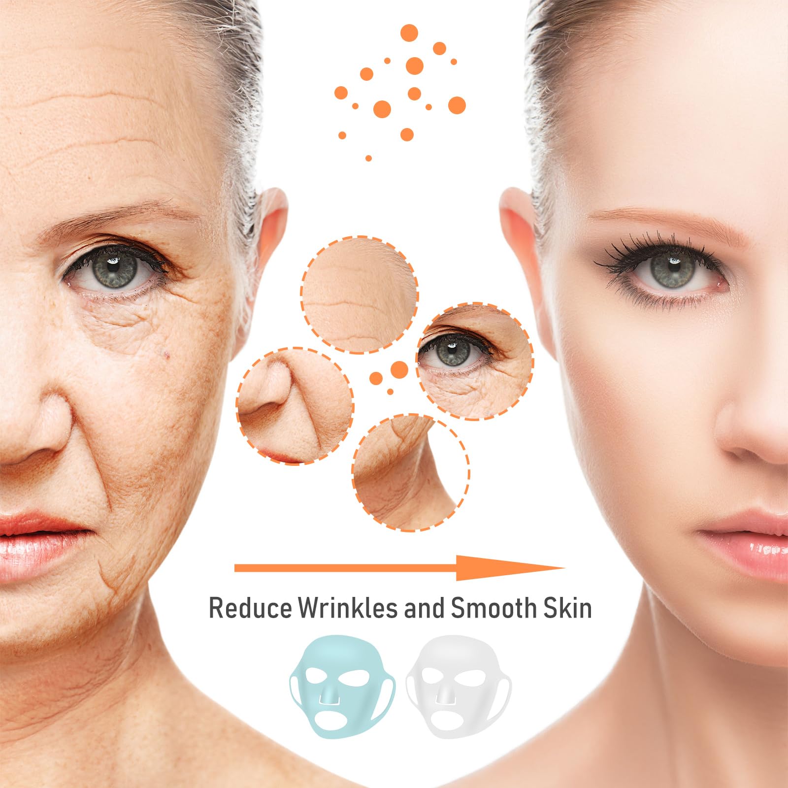Maitys 32 Pcs Silicone Face Mask &amp; Anti-Wrinkle - Maitys