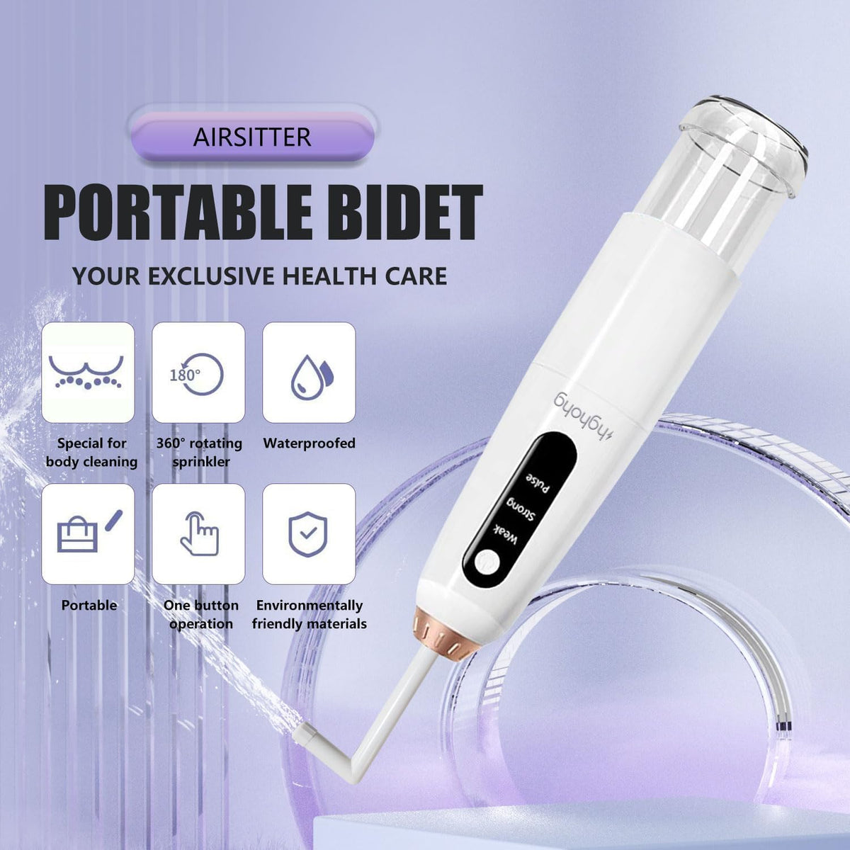 Portable Travel Electric Bidet - HGHOHG Official Imagery - 5