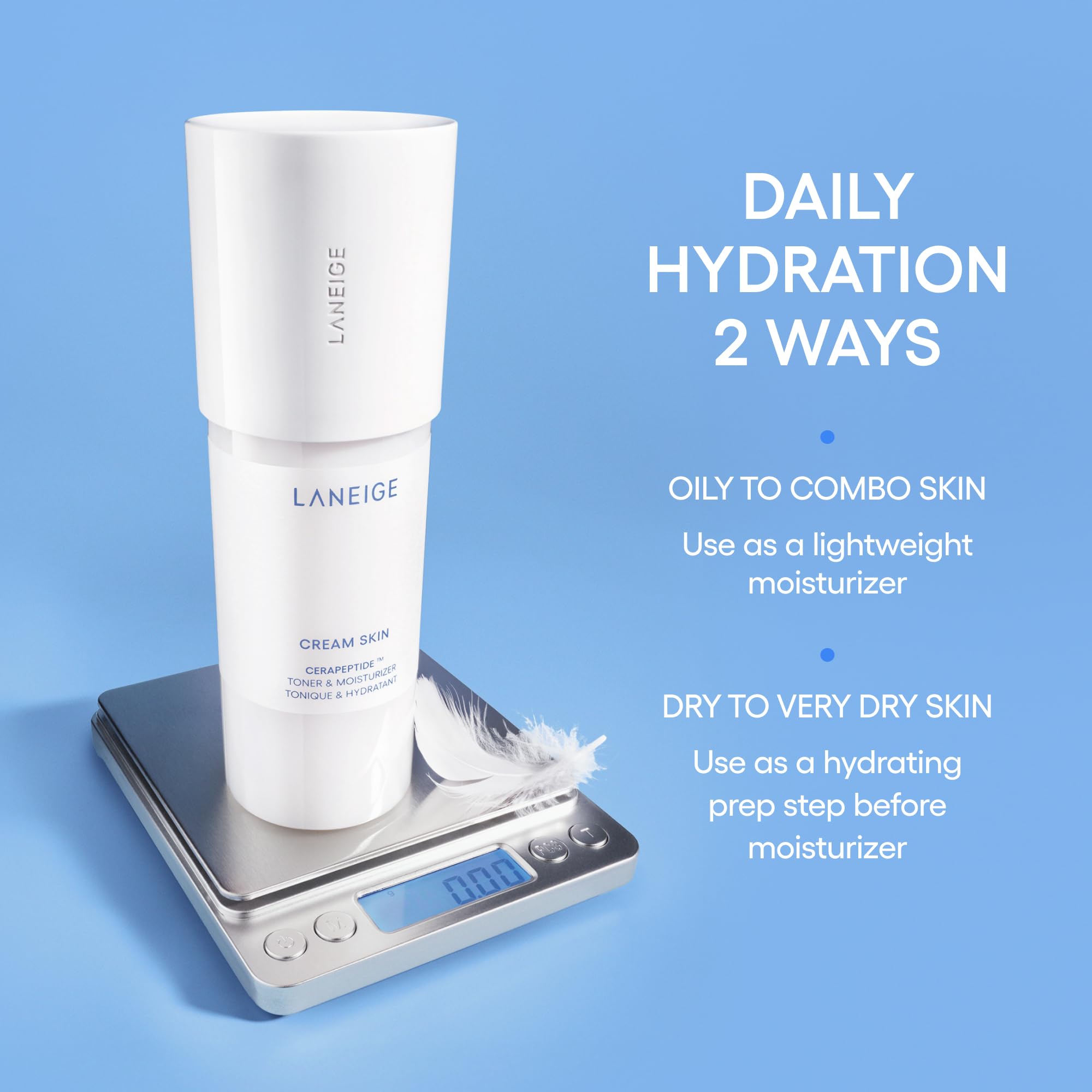 Elefair Tech LANEIGE Cream Skin Toner & Moisturizer - Lightweight Refillable - Elefair Tech Official Product View 6