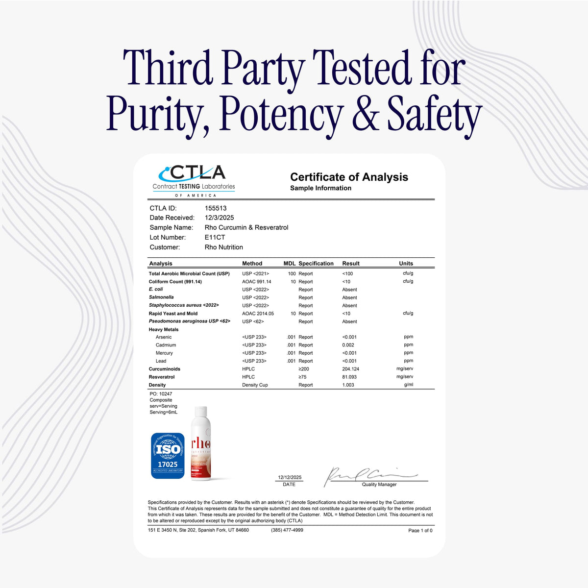Rho Nutrition Liposomal Curcumin Resveratrol Ultra High - Rho Nutrition Official Imagery - 6