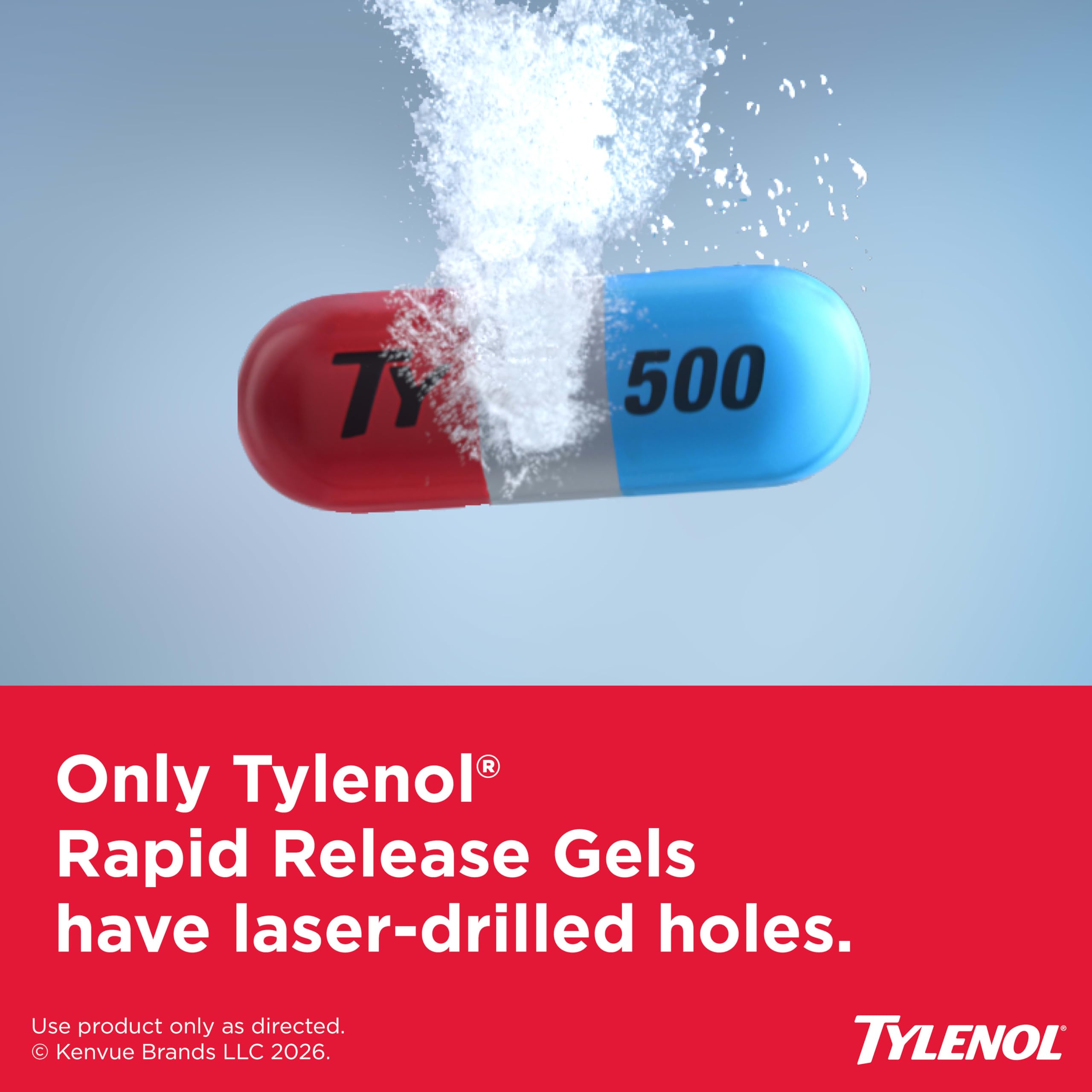Tylenol Extra Strength Rapid Release Gels 500mg – 100 Ct
