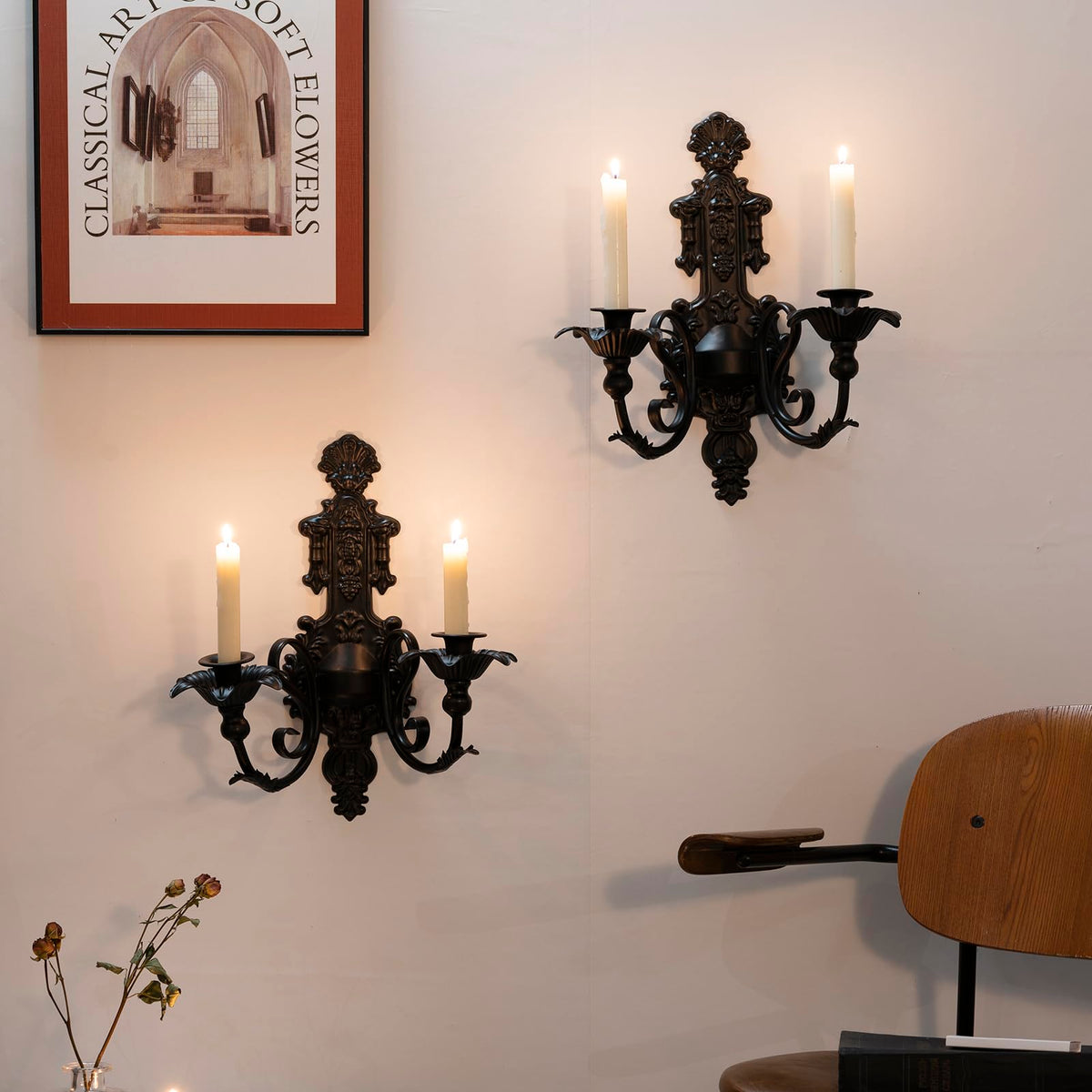 Gothic Wall Candle Sconces Set of 2 - CC wonderland zone Official Imagery - 6