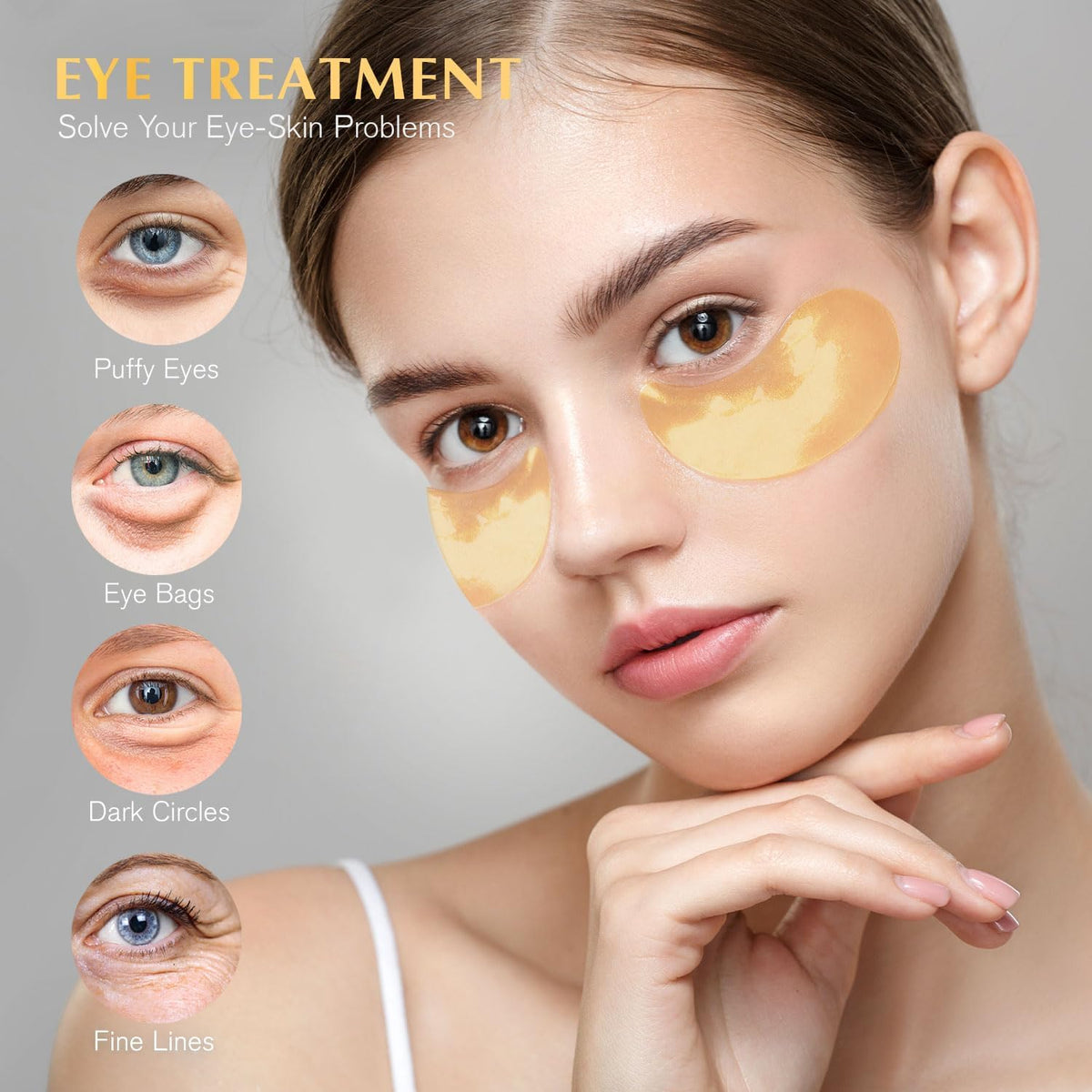 Enaskin Naturals 24K Gold Under Eye Patches for Dark Circles - Enaskin Naturals Official Imagery - 5