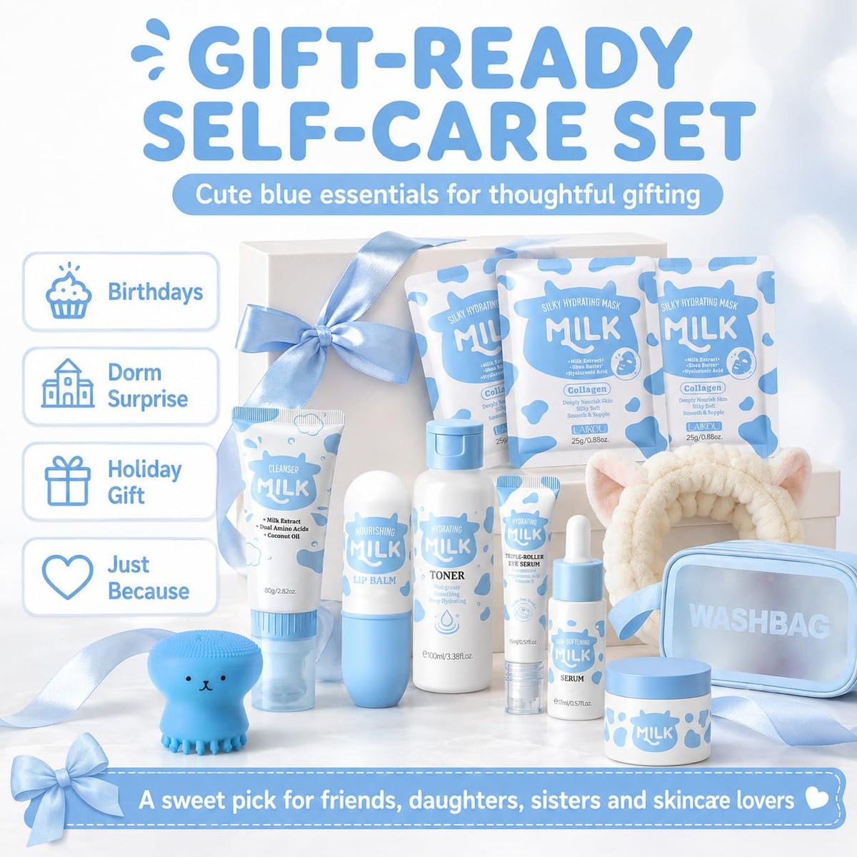 12 PCS Milk Skincare For Kids Girls Skin Care For Kids Age 8 - MrCuvaryas Official Imagery - 6