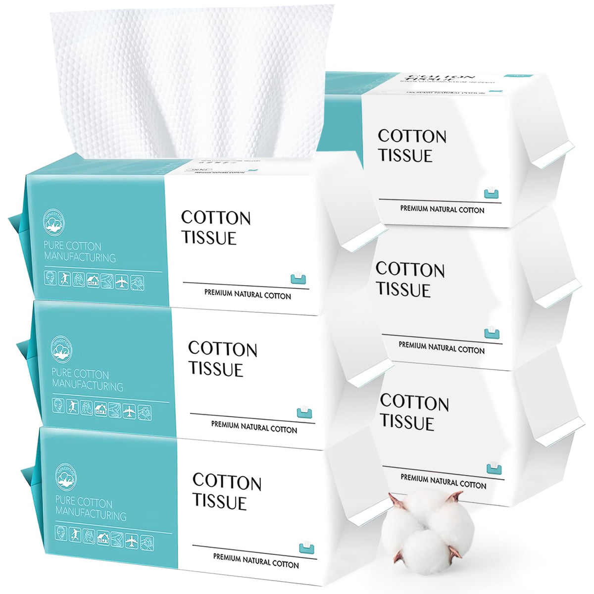 Disposable Face Towel 600 Count Soft Cotton Facial Dry Wipes - CenYouful Official Imagery - 2