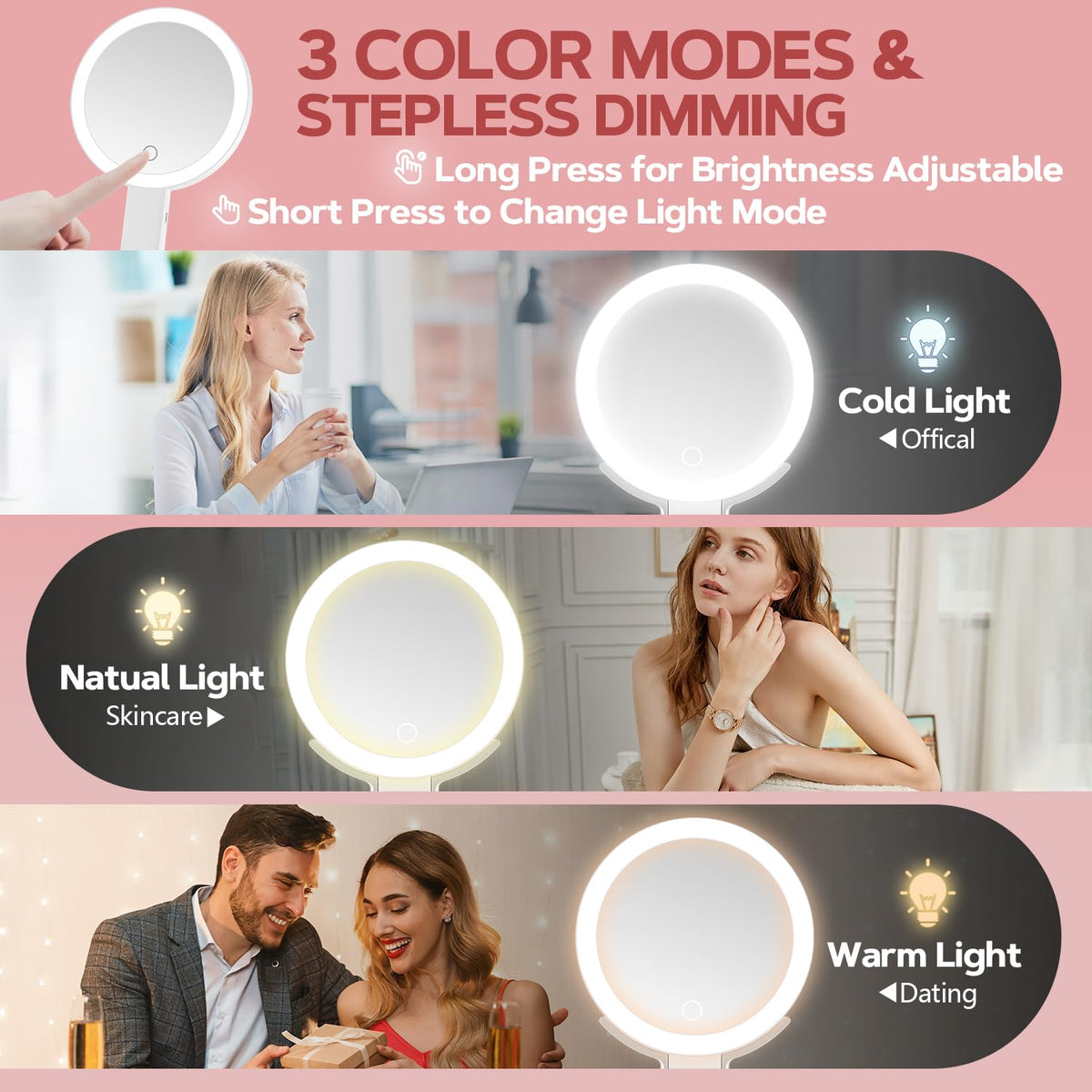 MIYADIVA 30X Magnifying Makeup Mirror with Light Double - MIYADIVA Official Imagery - 4