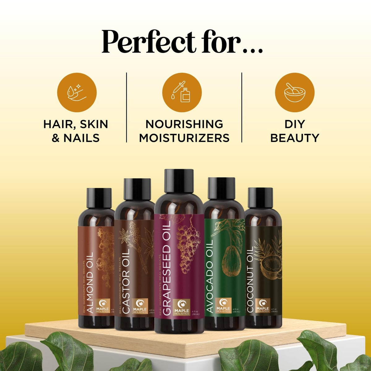Pure Carrier Oils for Essential Oils - Maple Holistics Official Imagery - 3