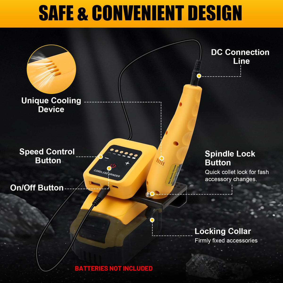Cordless Rotary Tool Kit for DEWALT 20V Max Battery 6 Speed - APATB Official Imagery - 7