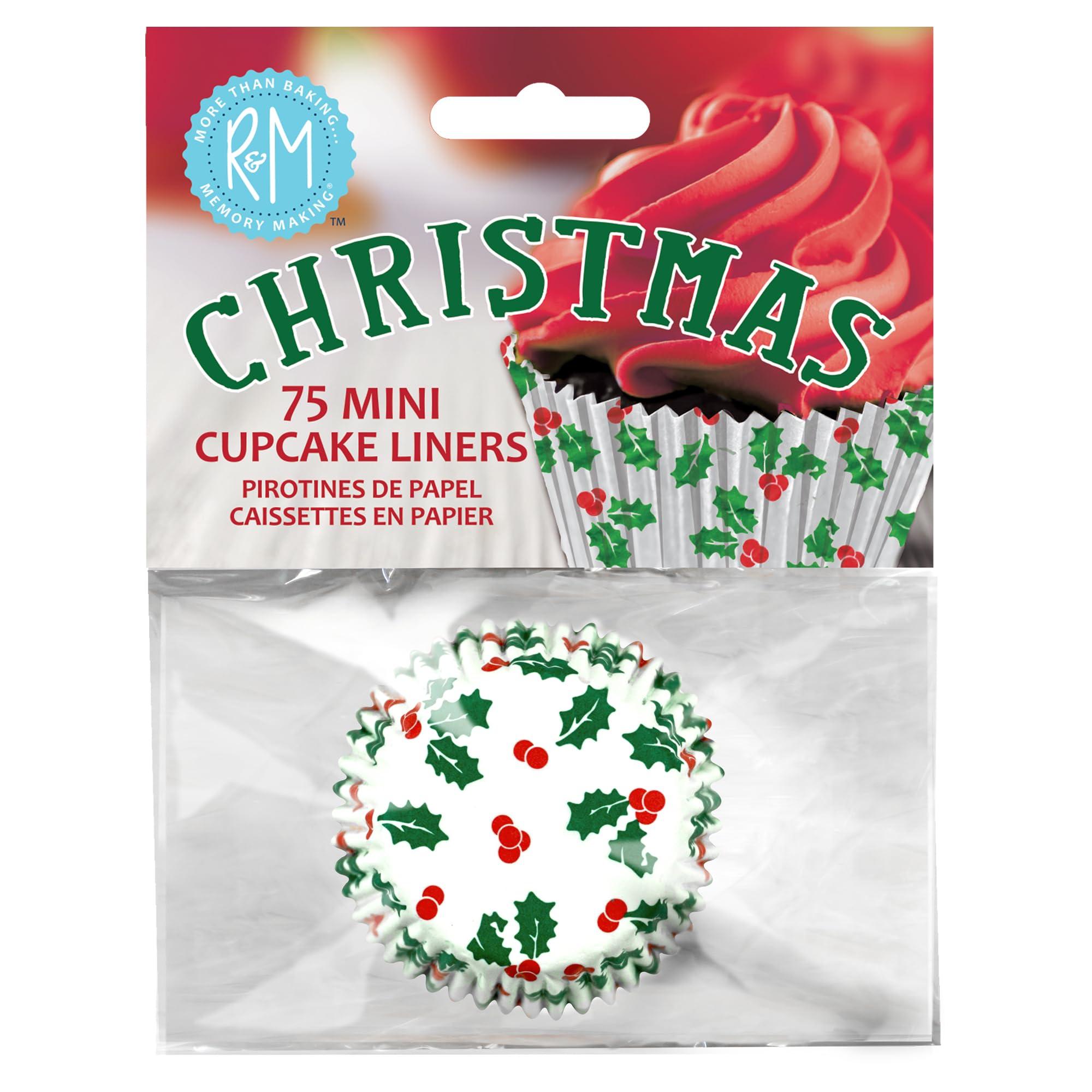 R&M International Mini Christmas Bake Cups, 75 count, Medium, Multicol - View 2