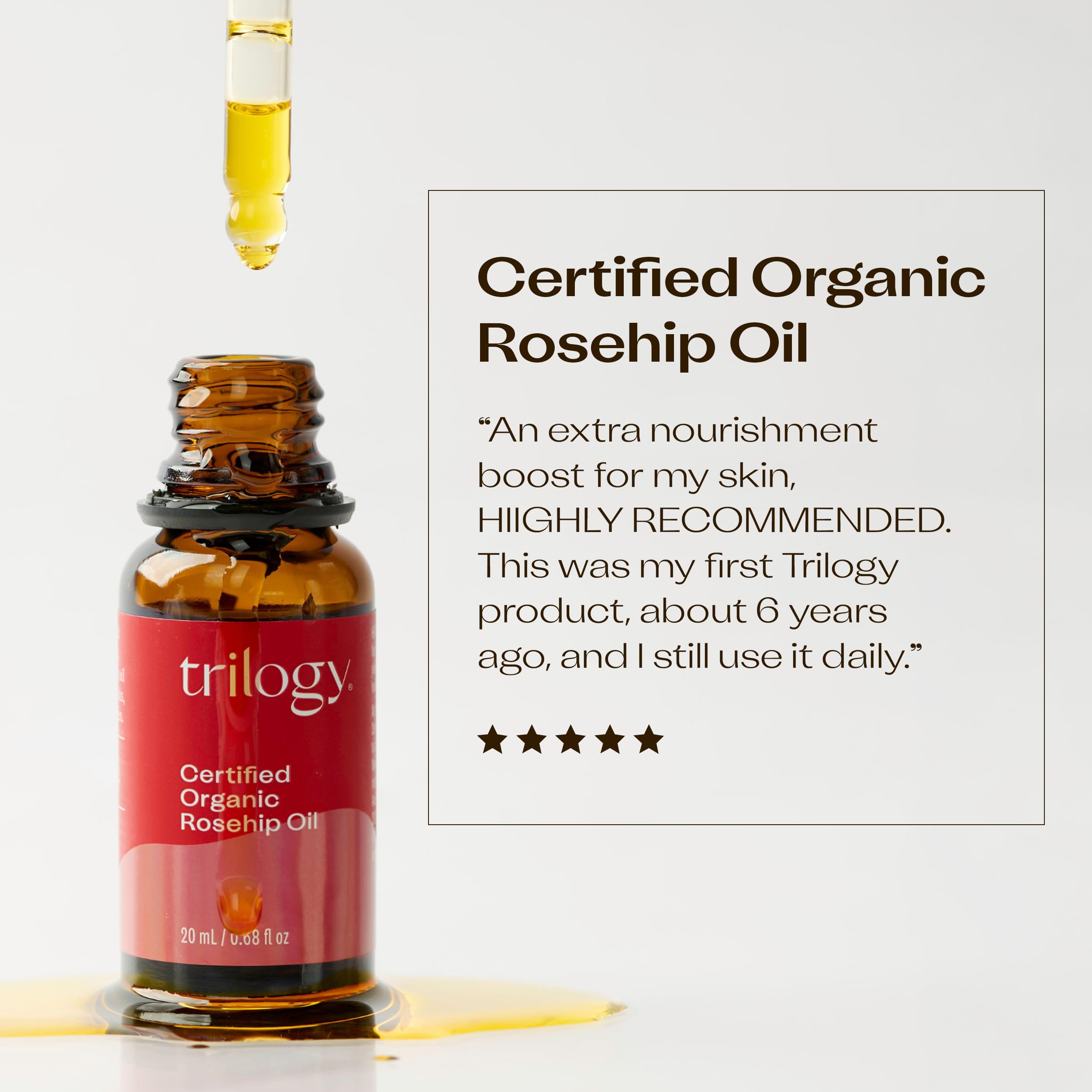Trilogy Certified Organic Rosehip Oil, Intensive Nourishment, 0.68 Fl Oz - Trilogy Official Product View 4