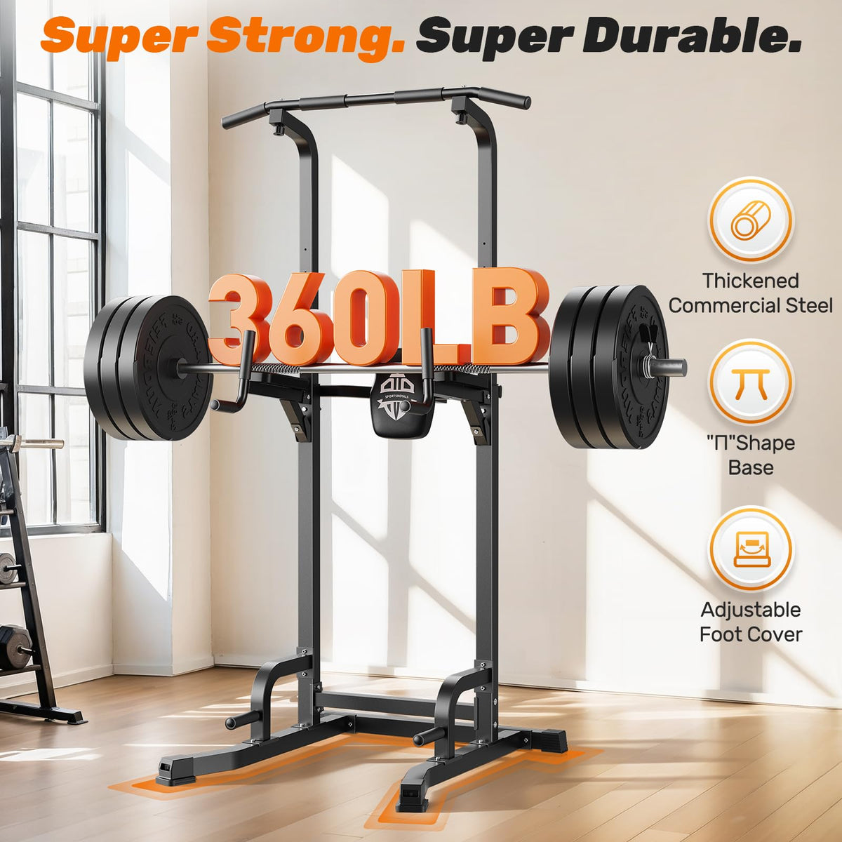 SPORTSROYALS Free Standing Pull Up Bar Power Tower for Home - Sportsroyals Official Imagery - 3