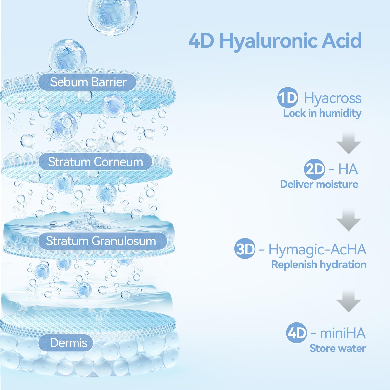 Hydrating Repair Serum Set: 3% Hyaluronic Acid &amp; Collagen, - WNP