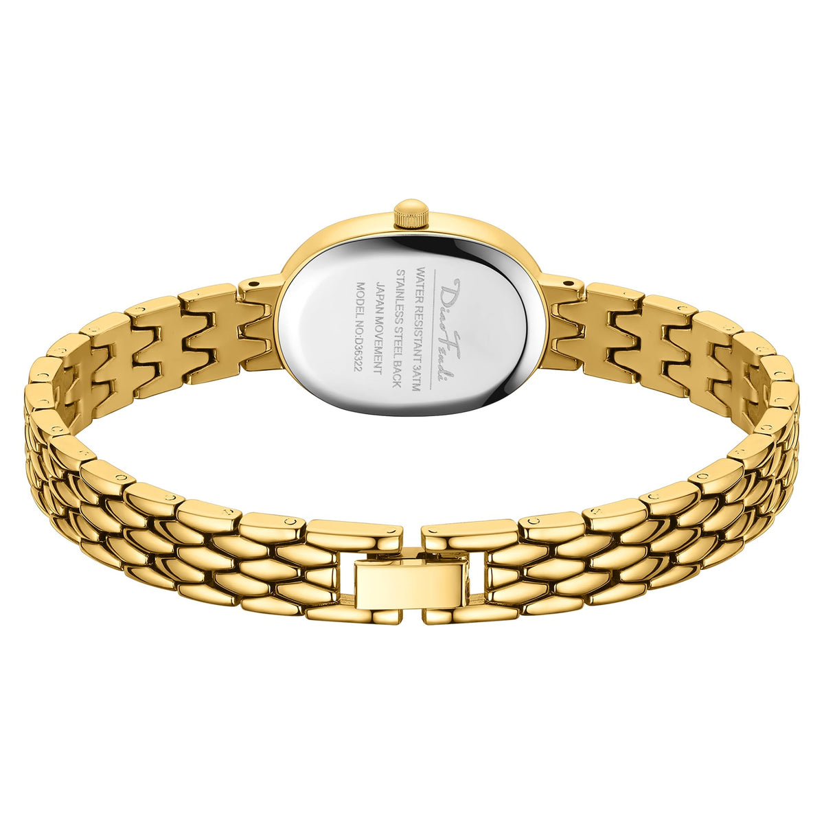 Diaofendi Petite Vintage Oval Gold Women s Watch Waterproof - Diaofendi Official Imagery - 8