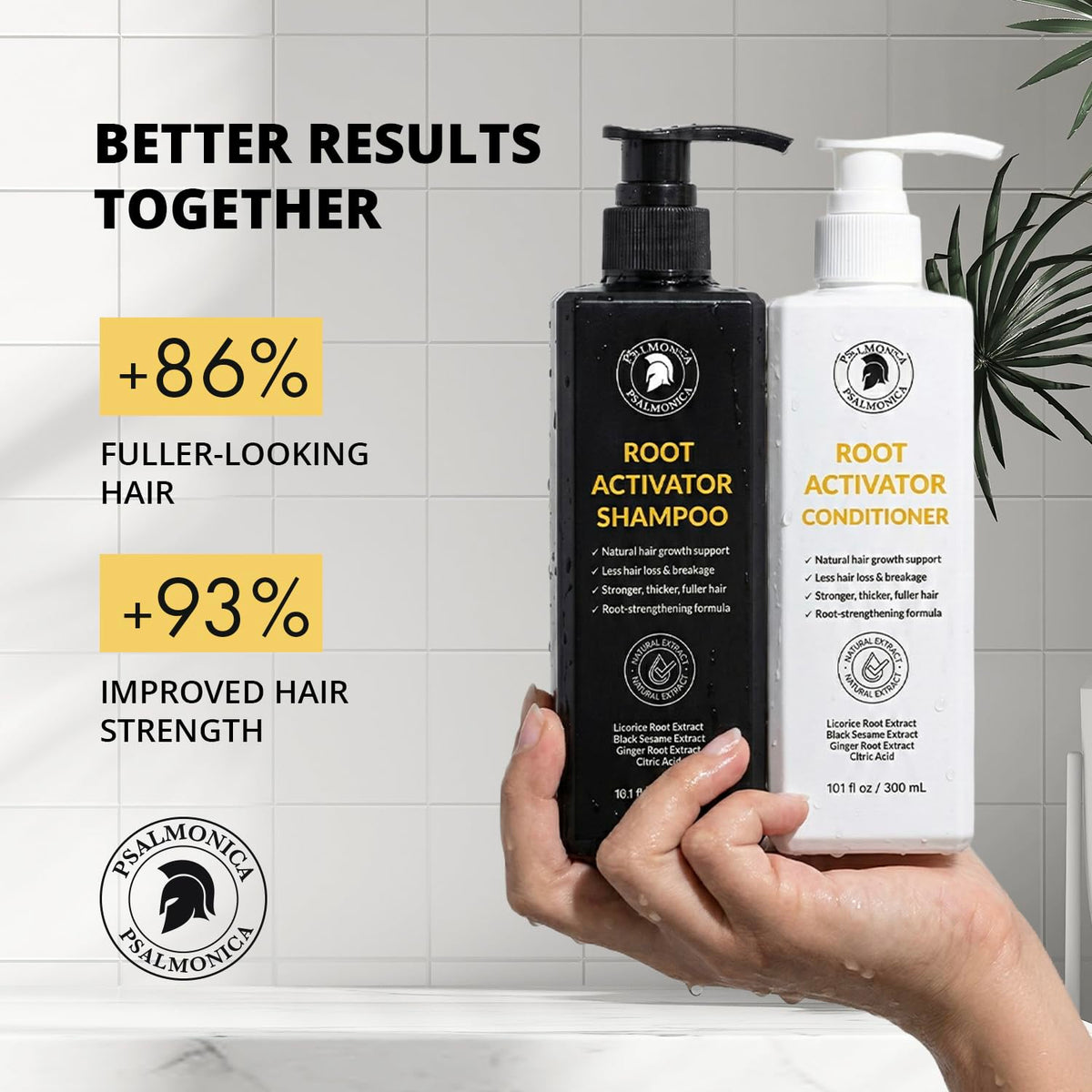 Hair Growth Shampoo and Conditioner Set Sulfate Free Hair - Psalmonica Official Imagery - 6