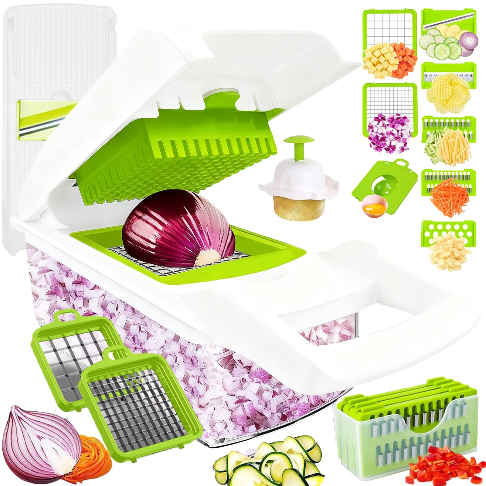 Dewpeton Vegetable Chopper Dicer with Container | Cheese Grater Mandol - View 7