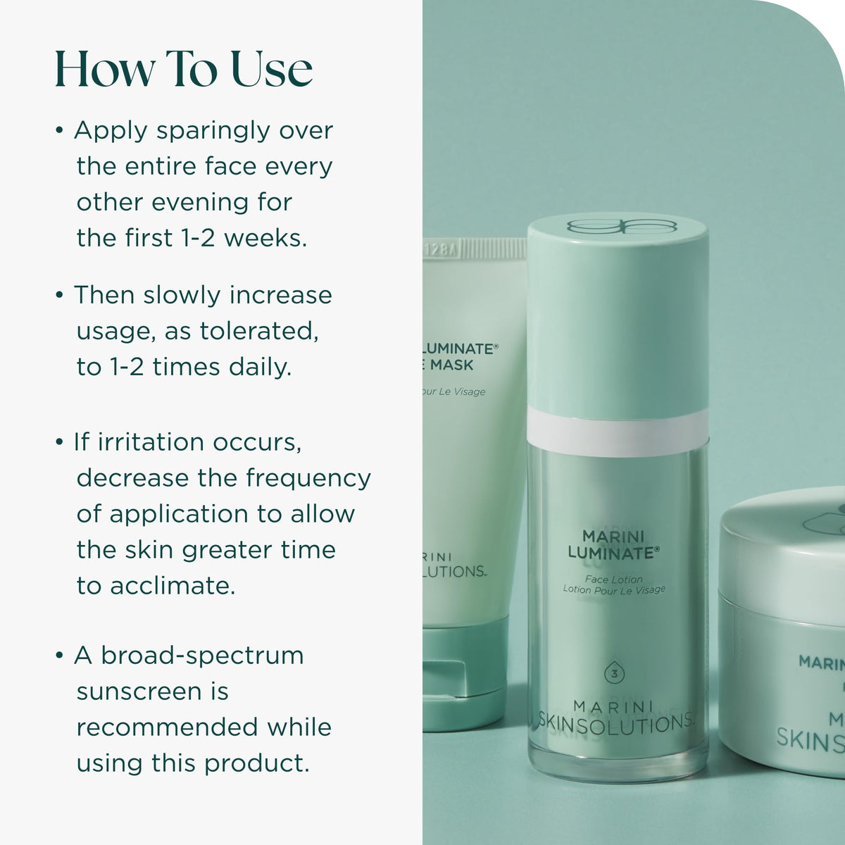 Marini SkinSolutions Luminate Face Lotion Face Mask - Marini SkinSolutions Official Imagery - 5