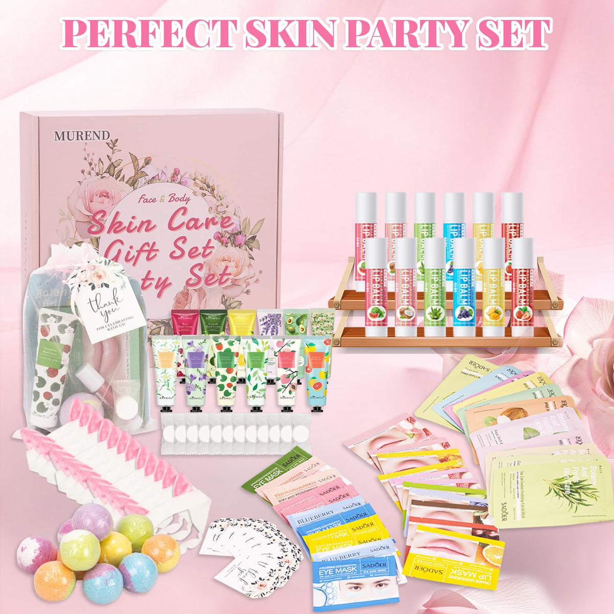 120 PCS Spa Party Supplies for Girls Sleepover Party - MUREND Official Imagery - 8