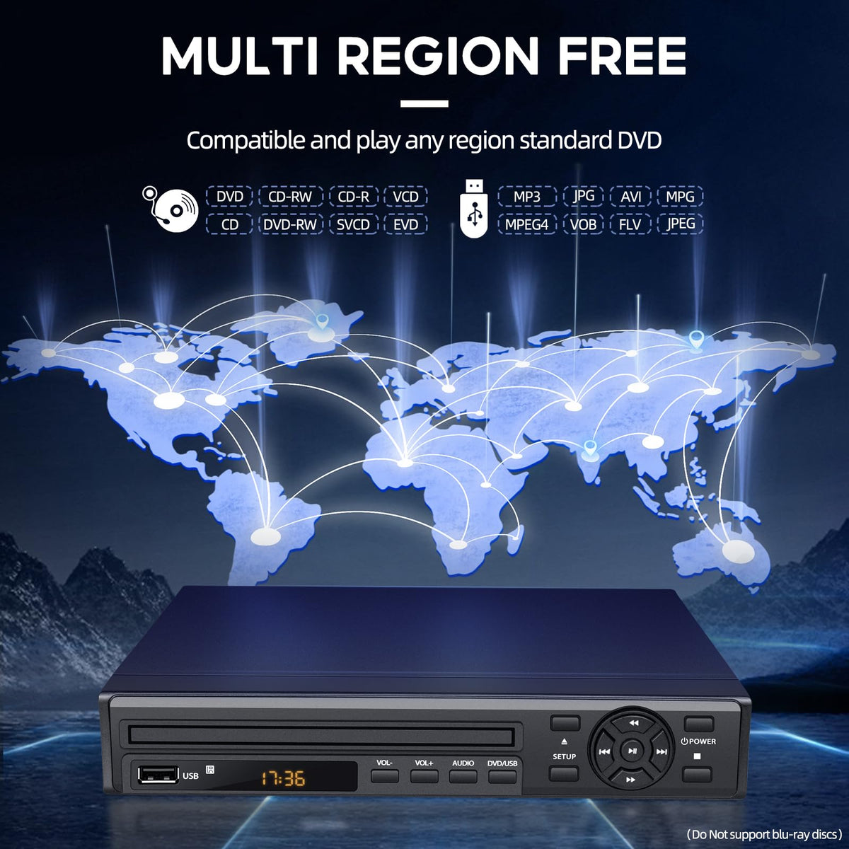 DVD Player 1080P All Region Free DVD Players for TV with - Arafuna Official Imagery - 6