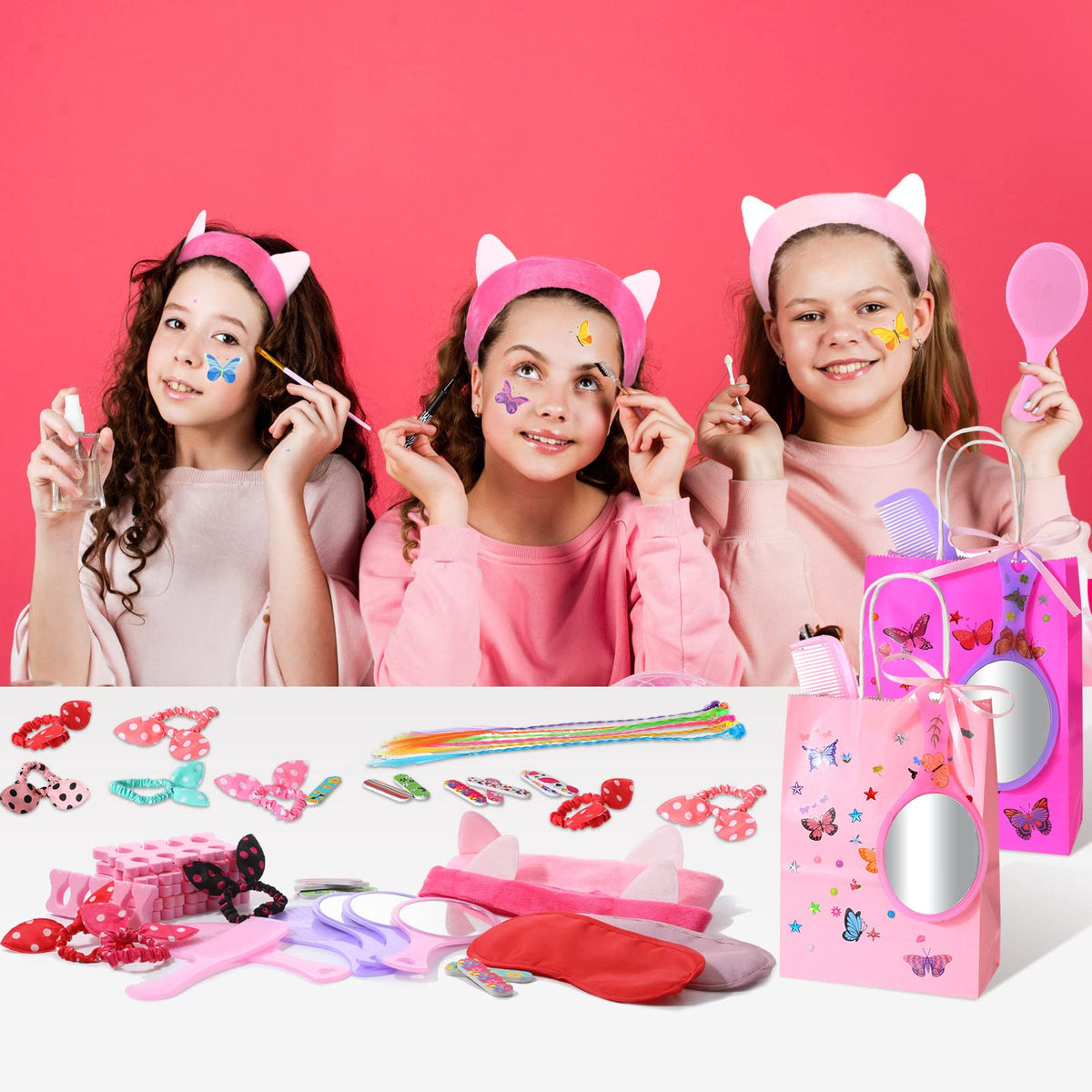 176 Pcs Spa Party Supplies for 16 Kids Girls Party Favors - Pinkunn Official Imagery - 4