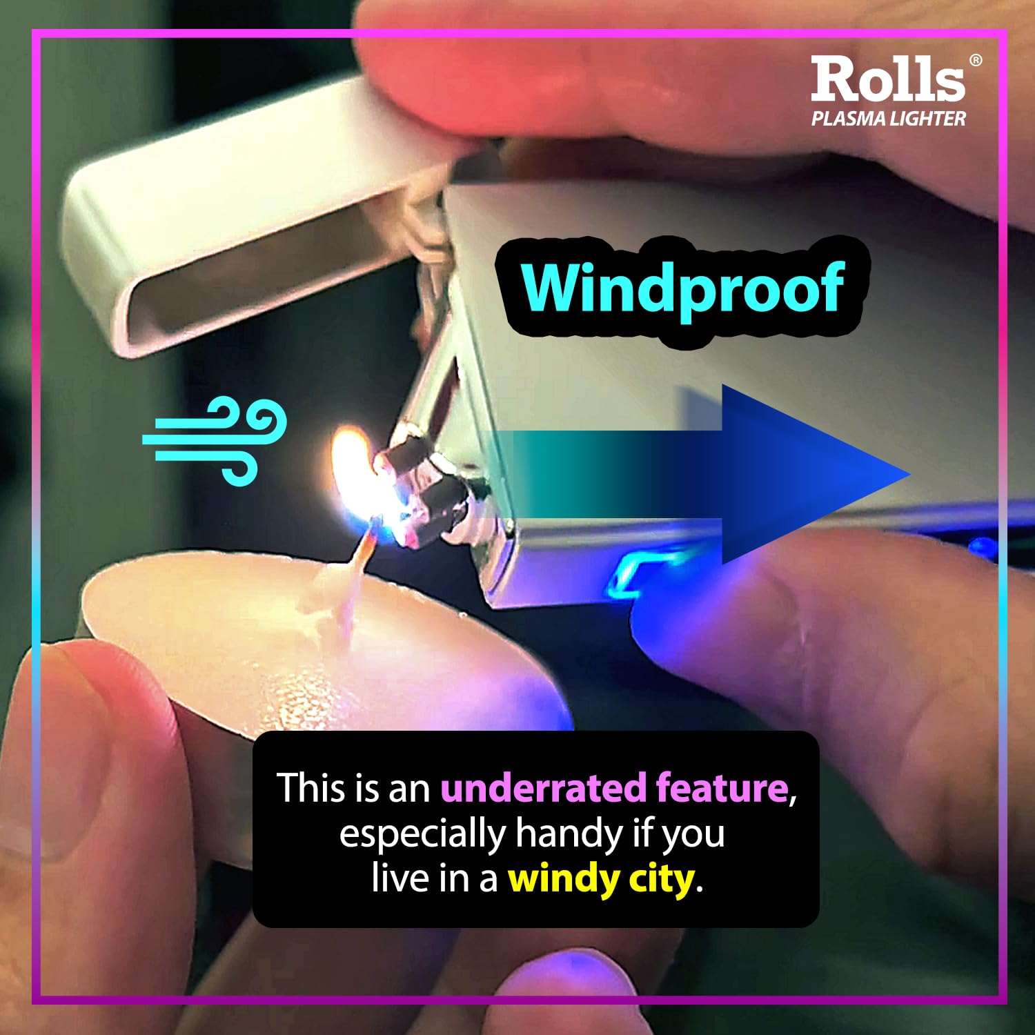 Rolls Electric Lighter - Cool Lighters - Retro Gamer Gifts for Me by Rolls Plasma Lighter - Angle View 5