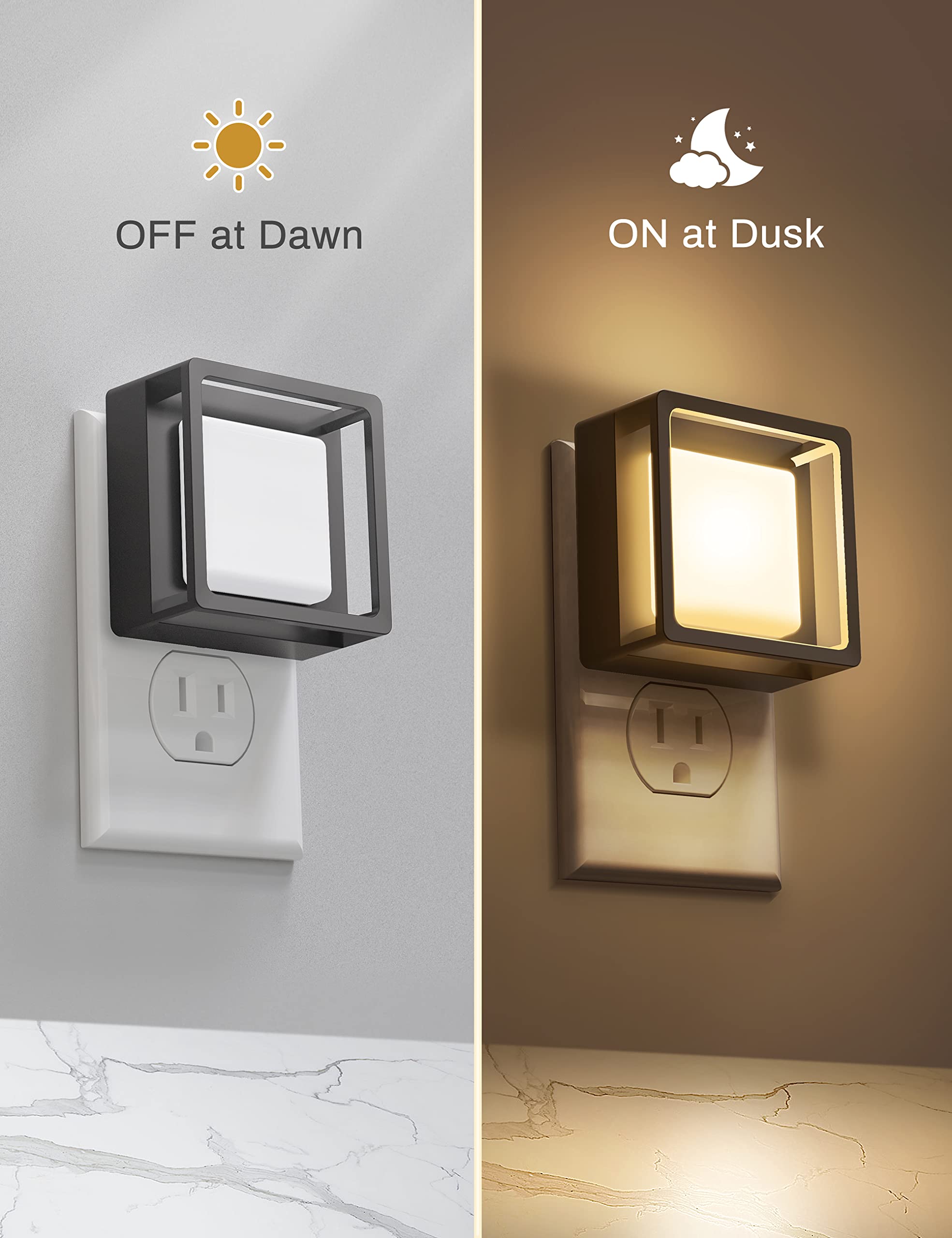 DORESshop LED Night Light,Night Lights Plug Into Wall  ,3000K - DORESshop Official Product View 2