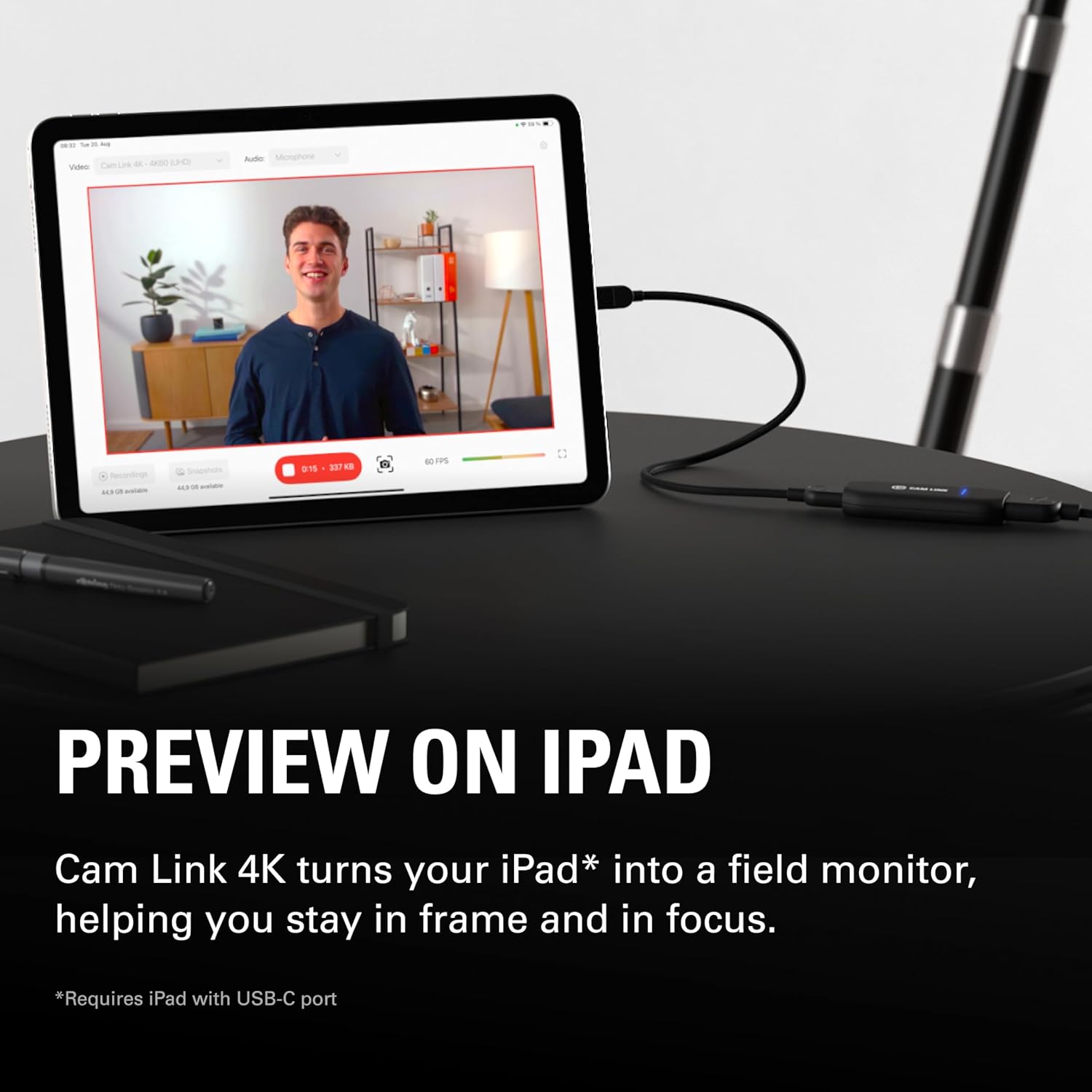Elgato Cam Link 4K external capture card for DSLR, camcorder, and action cam to use as a webcam.